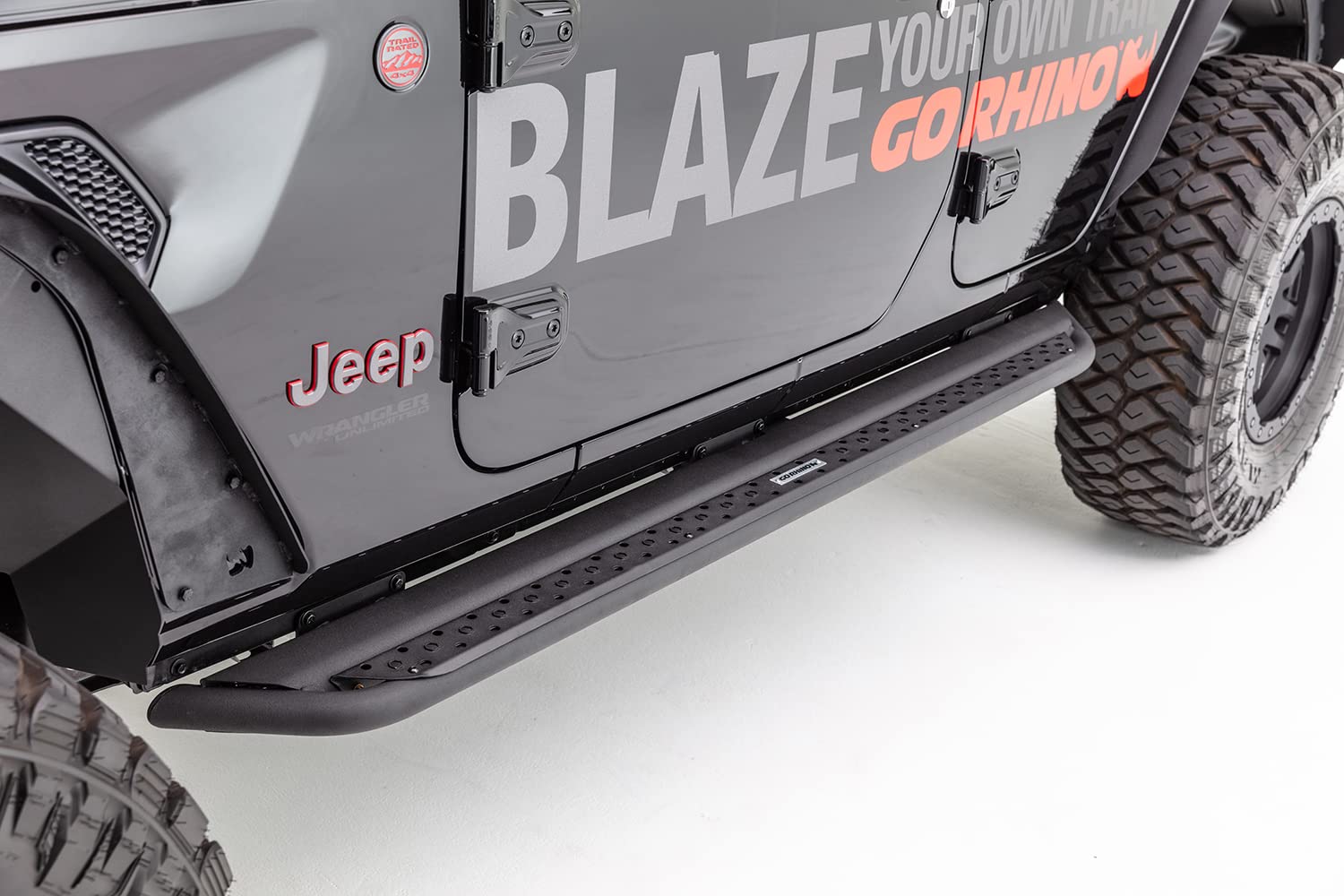 Go Rhino Dss4505T Dominator Xtreme Dss Side Steps With Rocker Panel Mounting Bracket Kit For Jeep 18 Wrangler Jk, Jeep 07-17 Wrangler