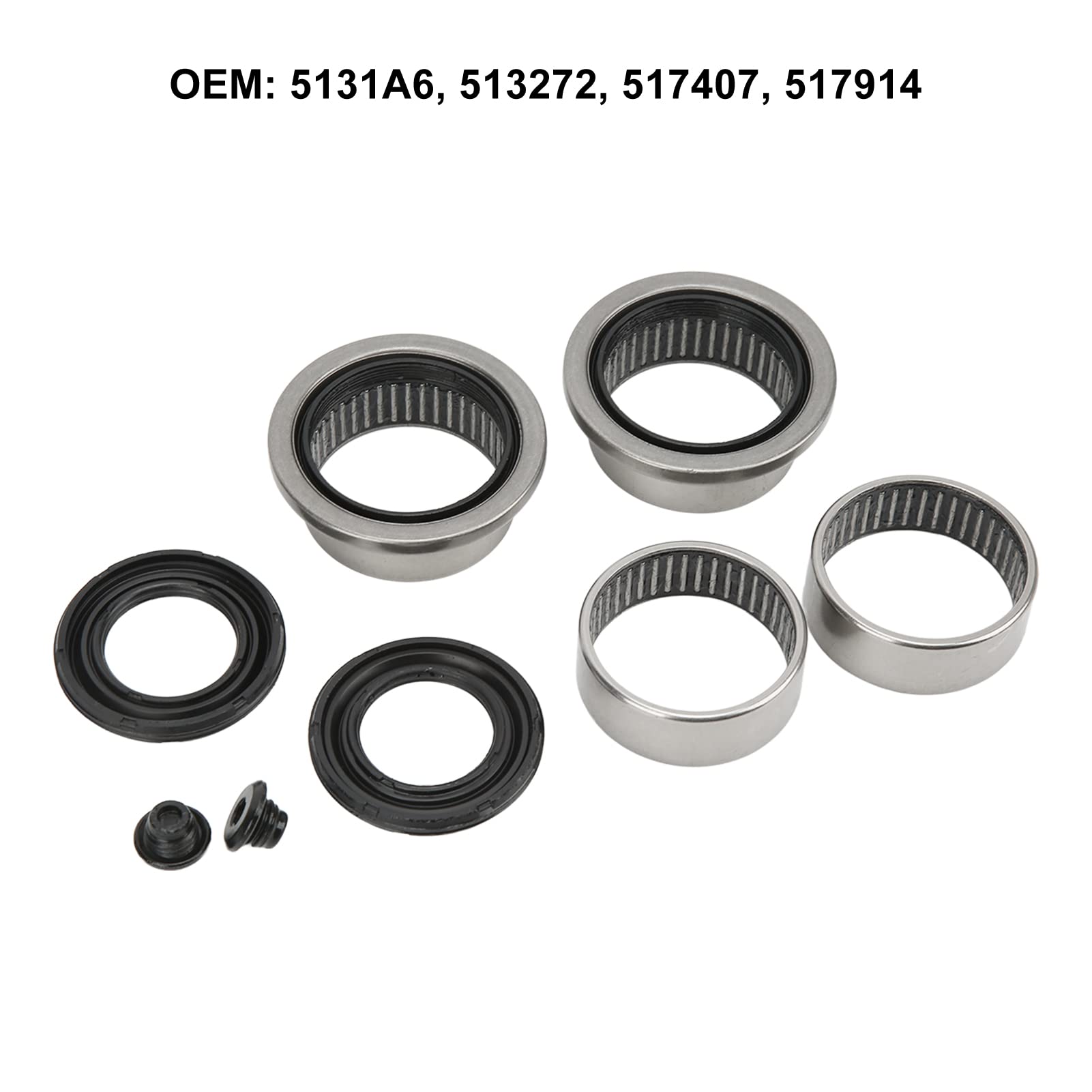 Acouto Rear Axle Beam Repair Kit 5131A6 For Peugeot 206 47Mm Shaft Steel Alloy 8Pcs Car Rear Axle Beam Bearing Repair Set 513272 517407 517914