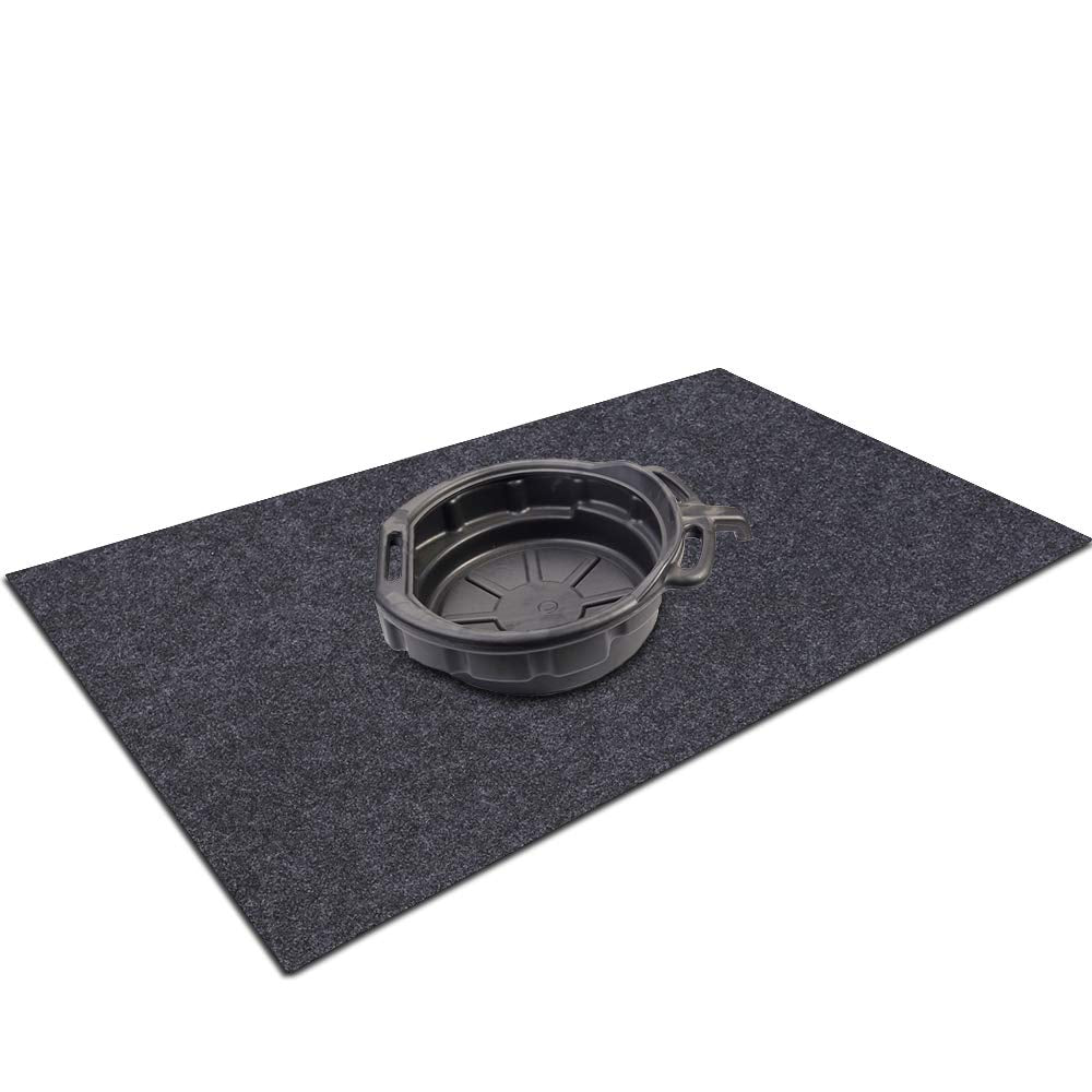 Meitola Cleanable Floor Oil Spill Mat, Oil Absorbing Pad Durable Protective Surface Can Be Used For Car Oil Change (46In36In)