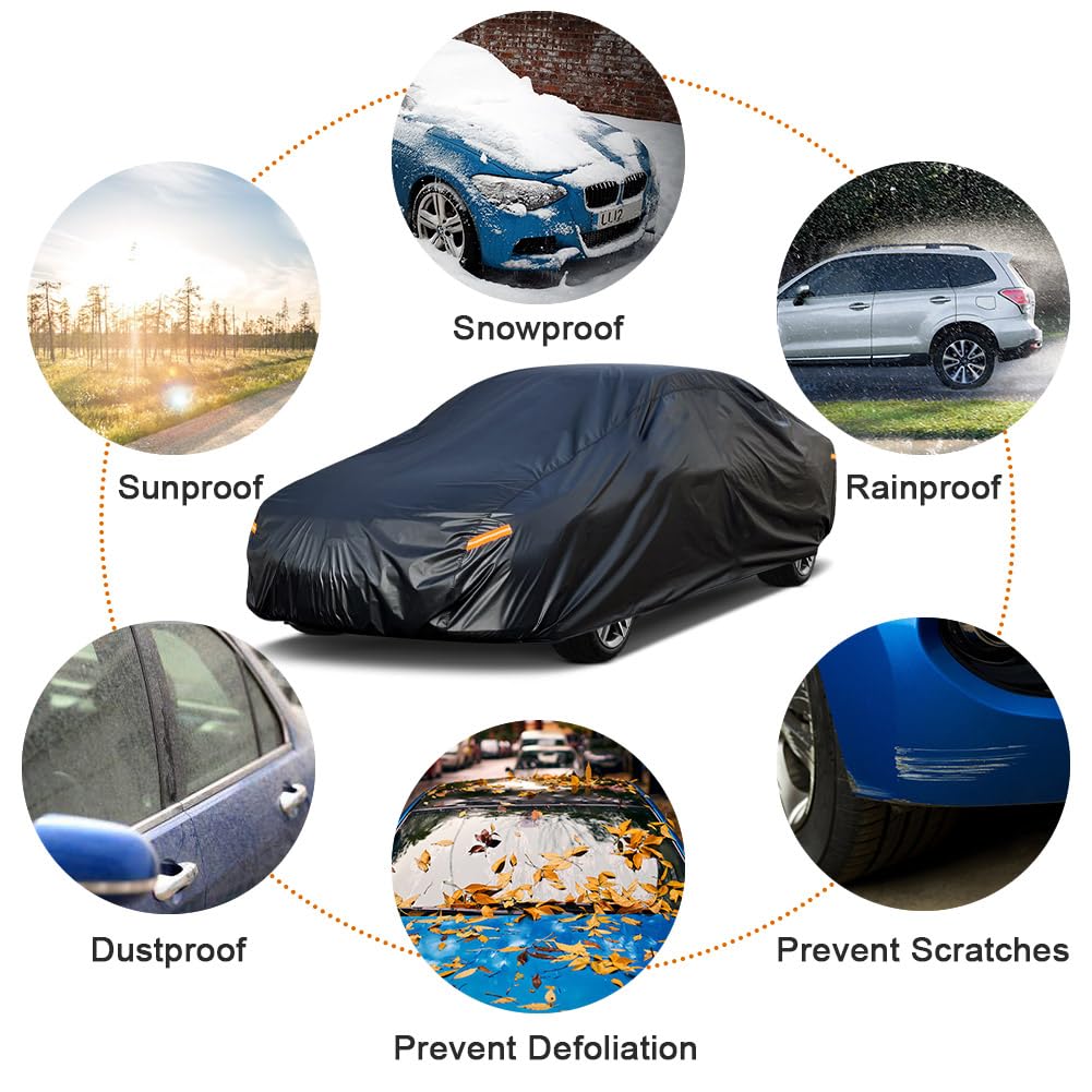 Kayme 7 Layers Car Cover Custom Fit For Mercedes Benz Slk Class 200 230 250 280 320 350 (1996-2016) Waterproof All Weather For A