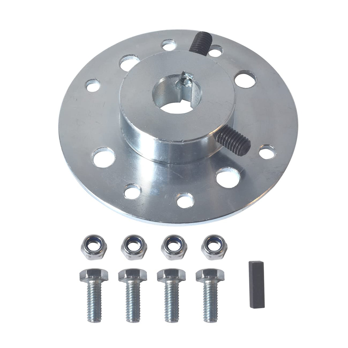 Cpvnqmdg Steel Sprocket Hub For Go Kart 3/4' Bore & 3/16' Keyway For Mini Bike 212Cc 196Cc 6.5Hp Dune Buggies Drift Trike Heavy Duty Go Kart Cart With Hardware Kit