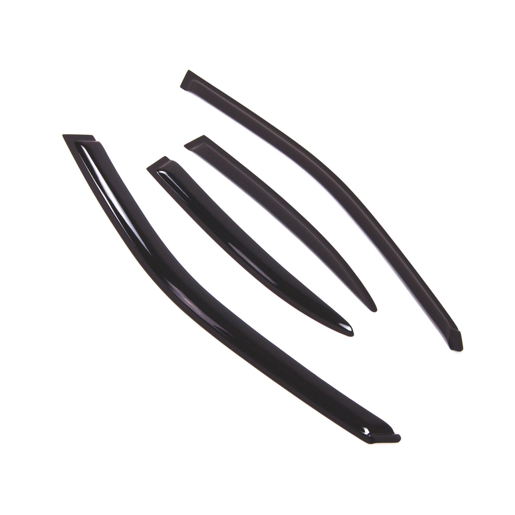 Tuningpros Wd2-643 Dark Smoke 4 Pcs Set Window Visor (Outside Mount) Deflector Rain Guard Compatible With 2001-2004 Kia Spectra