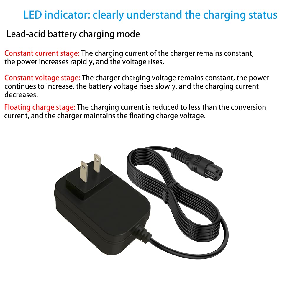Liansum 24V 600Ma Battery Charger Cord For Razor E100 E200 E200S E175 E300 E300S E125 E150 E500 Pr200 E225S E325S Mx350 Mx400 Sp