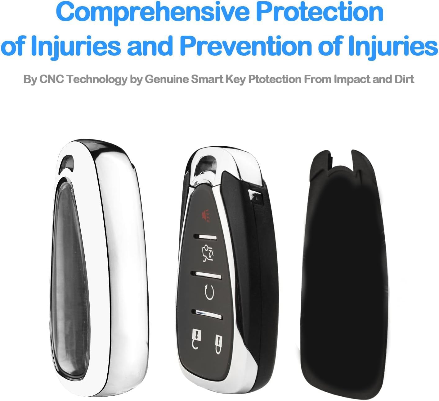 Xiyang Trade For Chevy Key Fob Cover With Keychain,Soft Tpu Full Protection Key Shell Case For Chevy Malibu Camaro Blazer Cruze