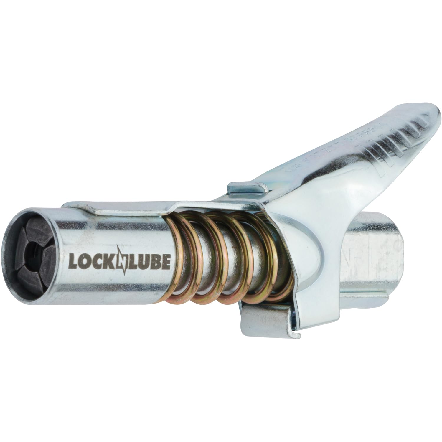Locknlube Grease Gun Coupler Locks Onto Zerk Fittings. Grease Goes In, Not On The Machine. World'S Best-Selling Original Locking