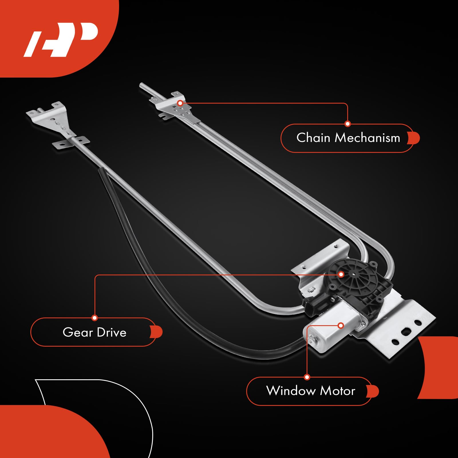 A-Premium Power Electric Window Regulator With Motor Compatible With Freightliner Cascadia Front Left Driver Side