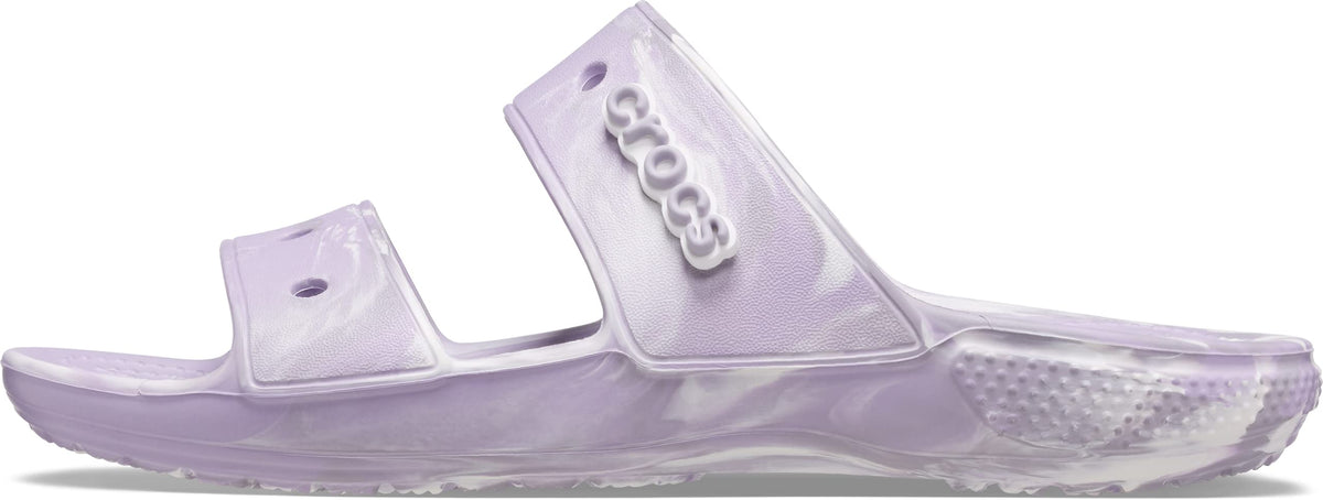 Crocs Unisex-Adult Classic Tie Dye Two-Strap Sandals, Lavendermulti, 13 Men15 Women