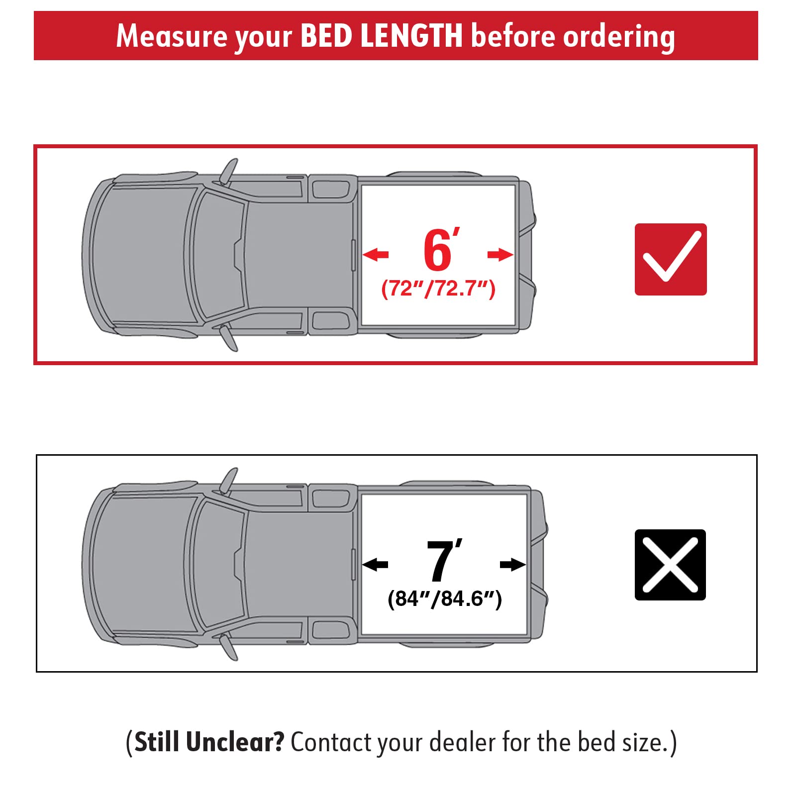 Maxmate Soft Tri-Fold Truck Bed Tonneau Cover Compatible With 1982-2013 Ford Ranger; 1994-2010 Mazda B-Series | Fleetside 6' (73