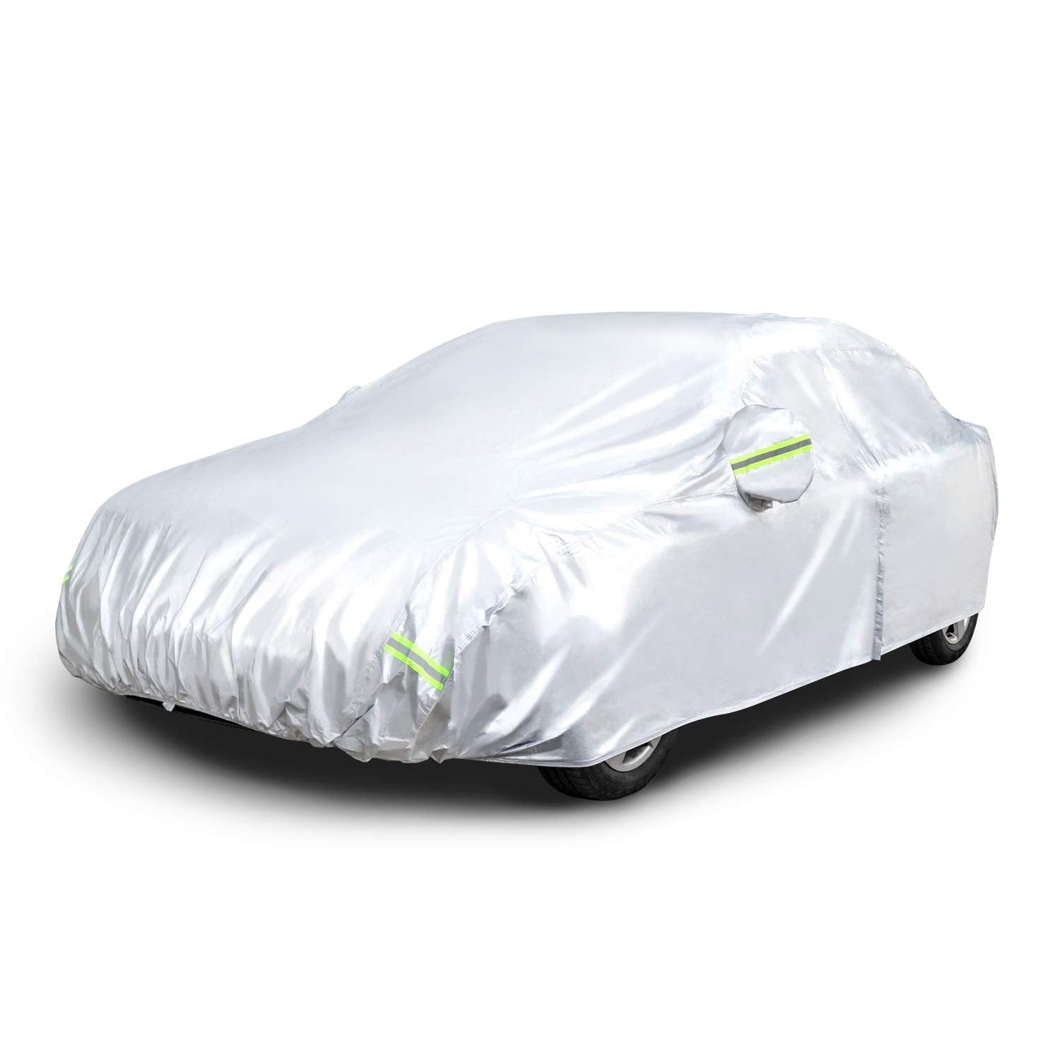 Amazon Basics Silver Weatherproof Car Cover - 150D Oxford, Sedans Up To 190''