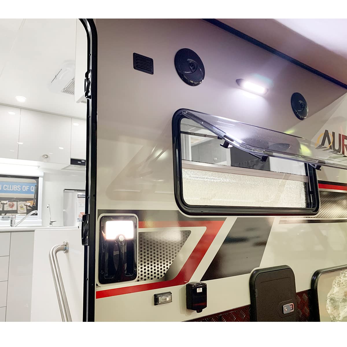 Dream Lighting 12V Rv Exterior Led Porch Utility Awning Light For Camper Trailer Boat 350Lm Cool White 9.84Inch