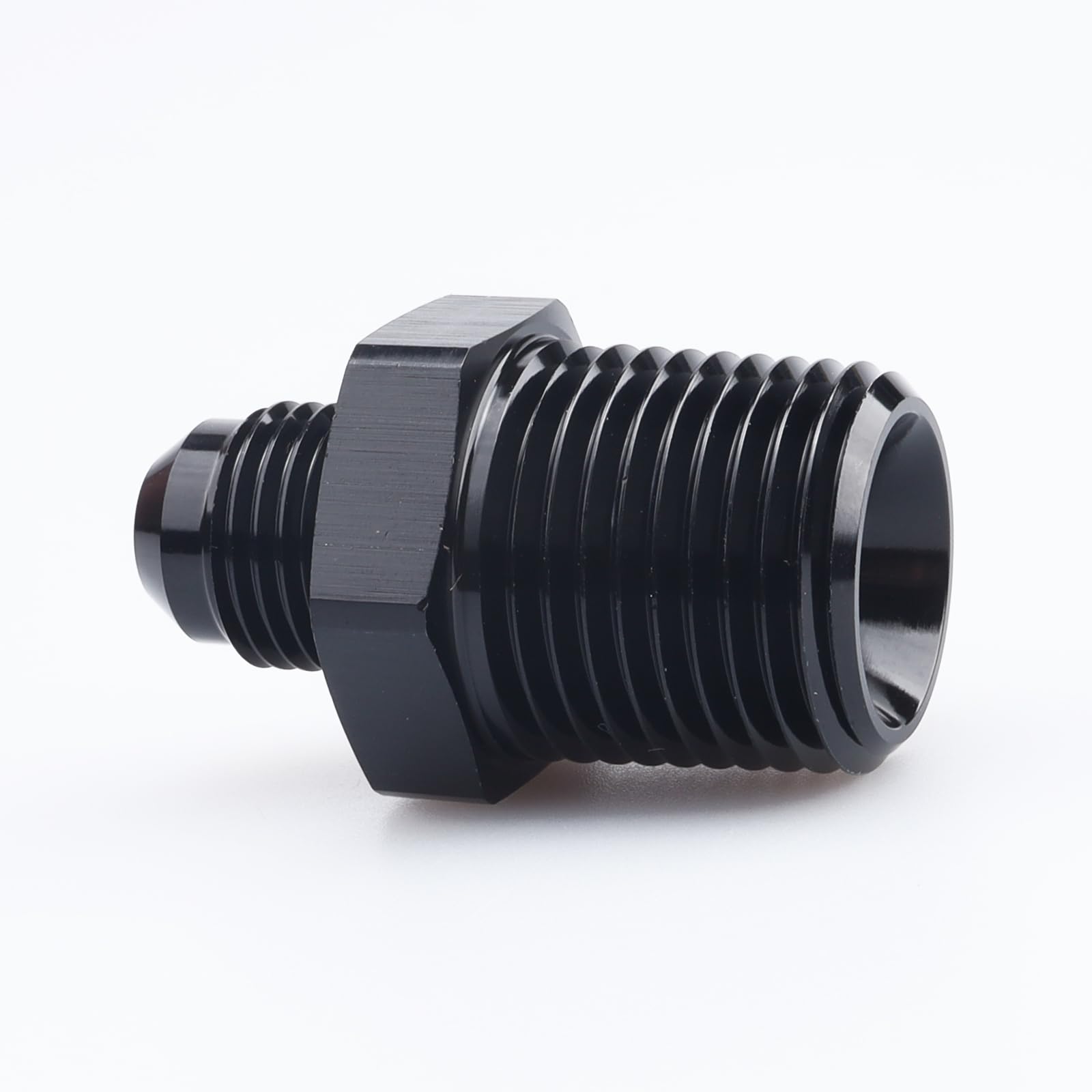 Ac Performance Male 1/2'' Npt To -6 An Flare Adapter Straight Aluminum Black