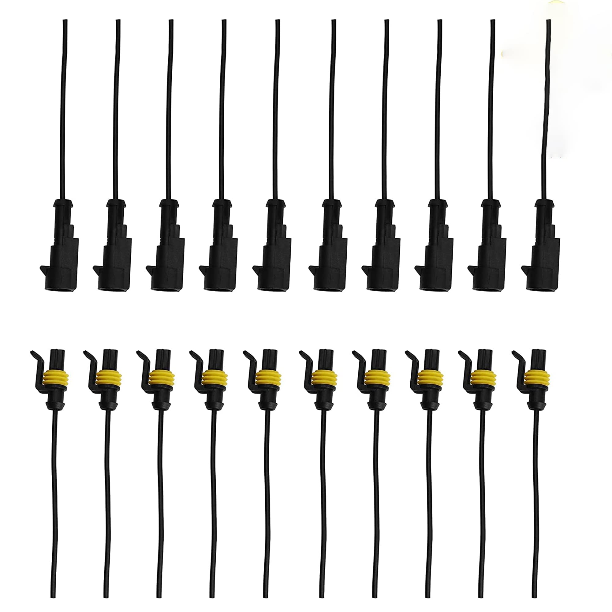 1 Pin Connector Waterproof Connector Plug,Male And Female Way Wire Suitable For Car Truck, Boat And Other Wire Connection 10 Pac