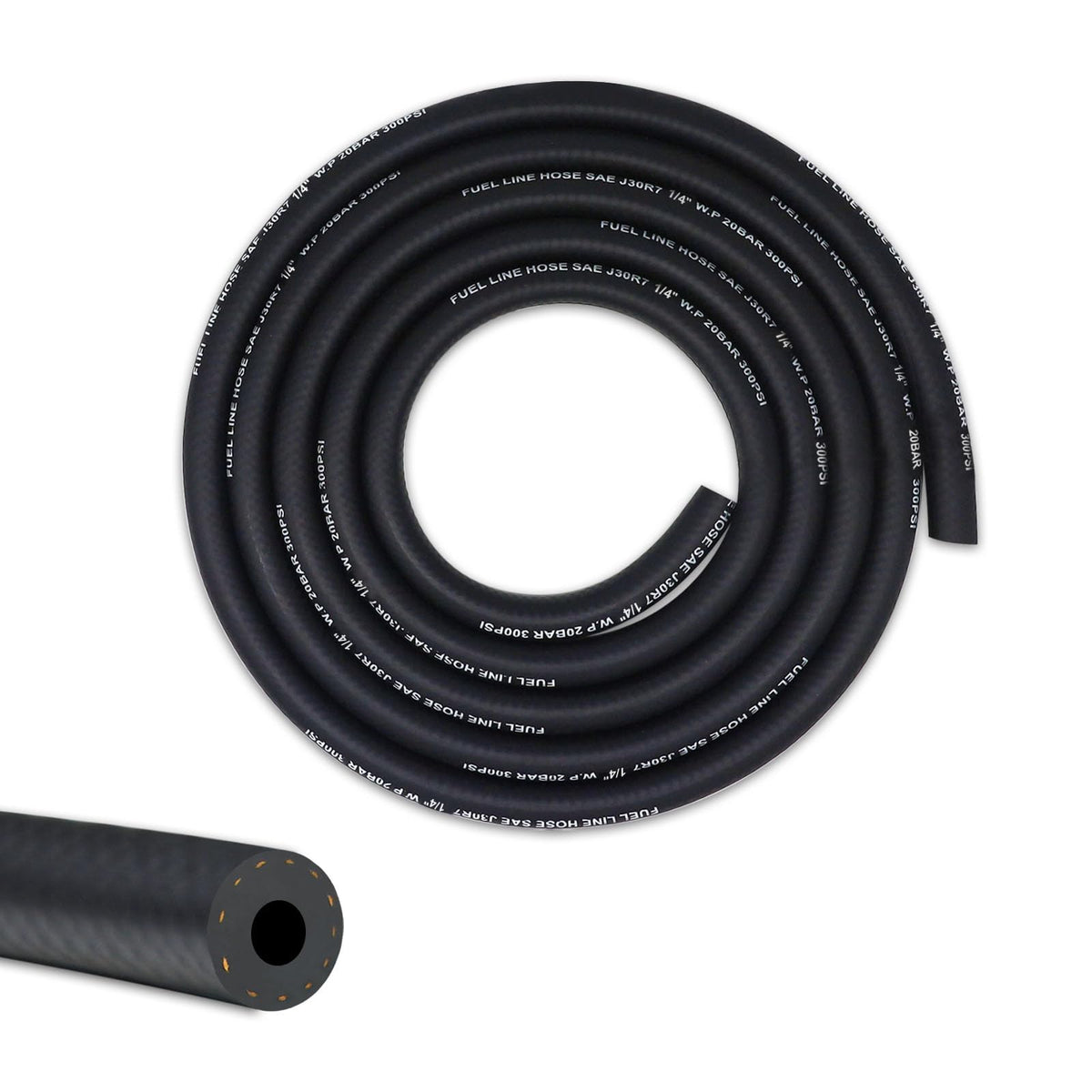 Vwtni 1/4 Fuel Line, Fuel Line Hose 5 Feet, Nbr Rubber Gasoline Tube.