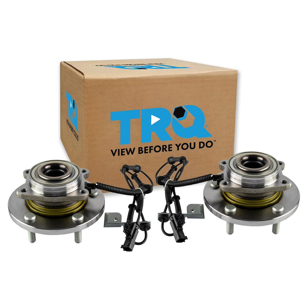 Trq Front Wheel Hub Bearings Assembly Set Driver & Passenger Side Compatible With 2012-2016 Chrysler Town & Country 2012-2020 Do