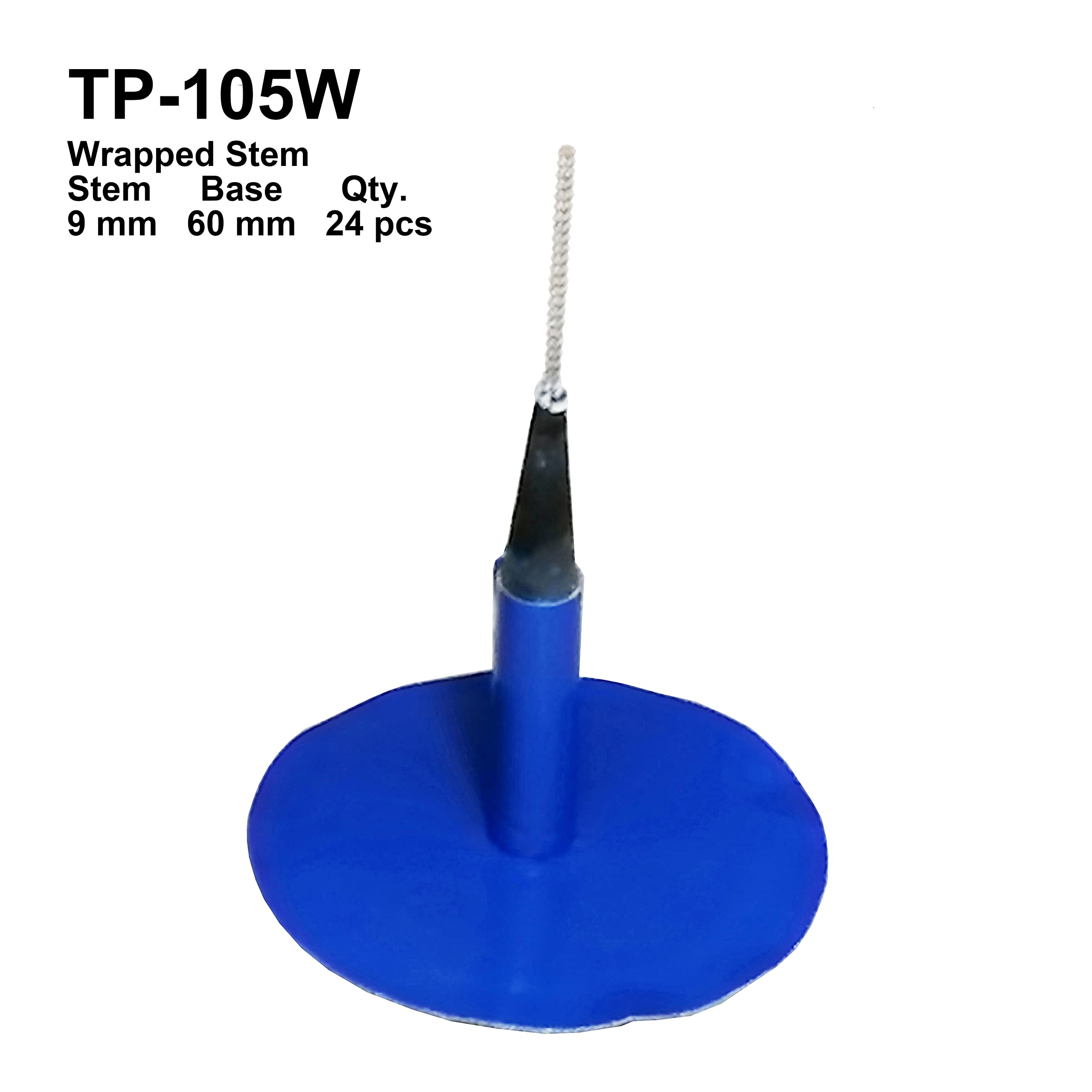 Zerint Tp-105W Combination Repair Unit, Tire Repair Patch Plug 3/8'' X 2 3/8'' Wrapped Stem 24 Pcs