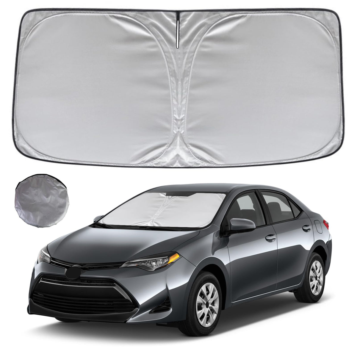Kayzt Windshield Sun Shade For 2014-2019 Toyota Corolla Foldable Sunshade Front Window Custom Fit Car Accessories