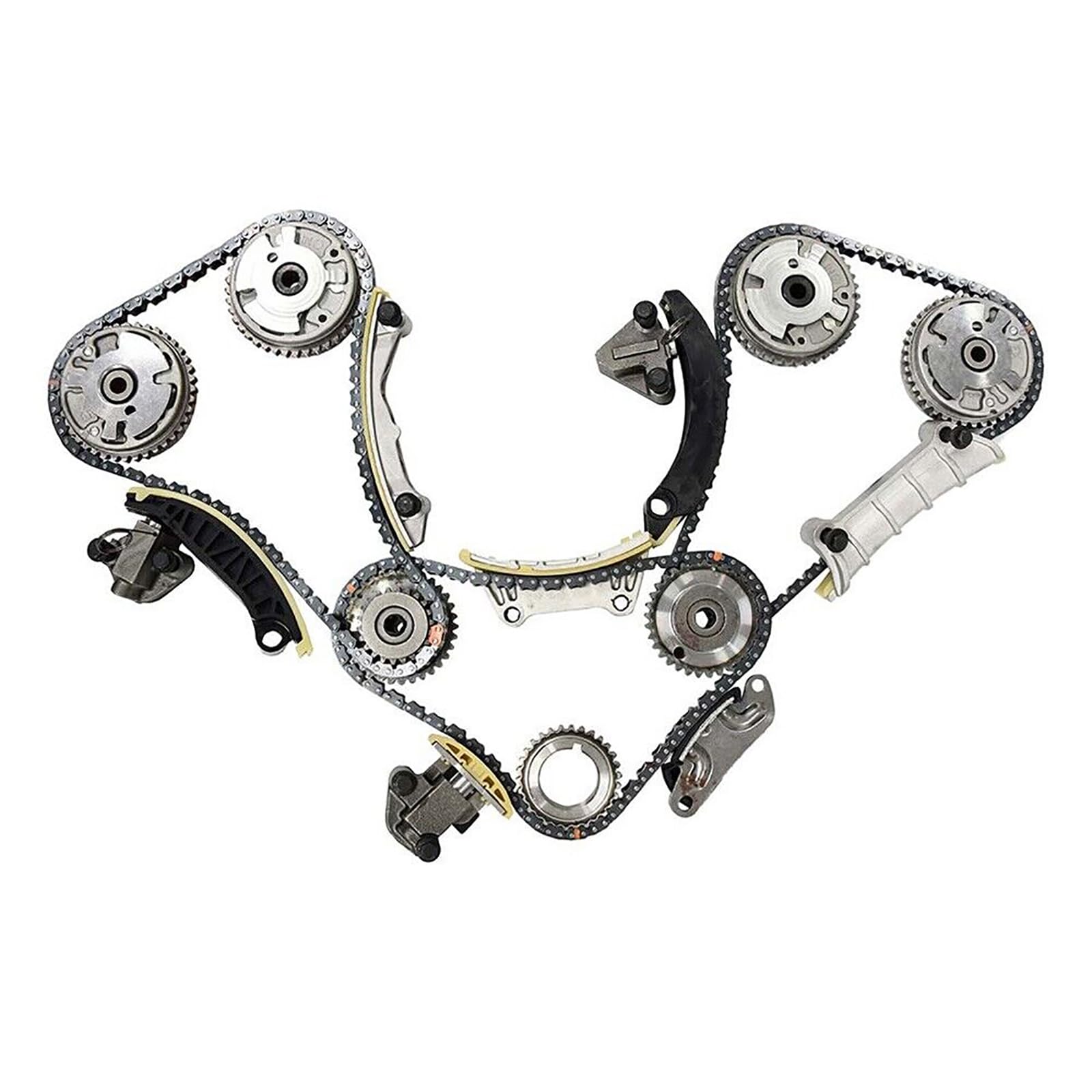 Revo Timing Chain Kit W Vvt Camshaft Phaser Compatible With Buick Cadillac Chevy Gmc Pontiac Saab Saturn Suzuki 2006-2017 3.6L 3.0L 9-0753Svvt