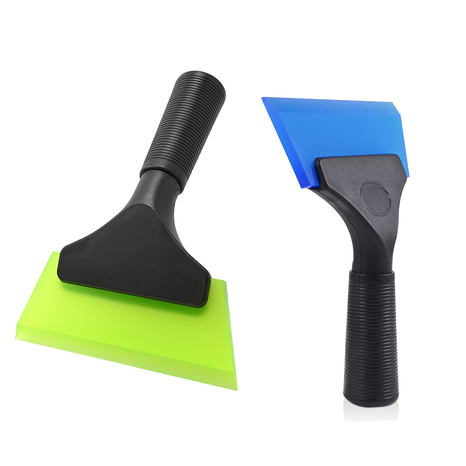 FOSHIO Small Squeegee with 5 Inch Dark Blue & Green Rubber Blade Mini Wiper Window Tinting Tools for Mirror Glass Window Cleaner