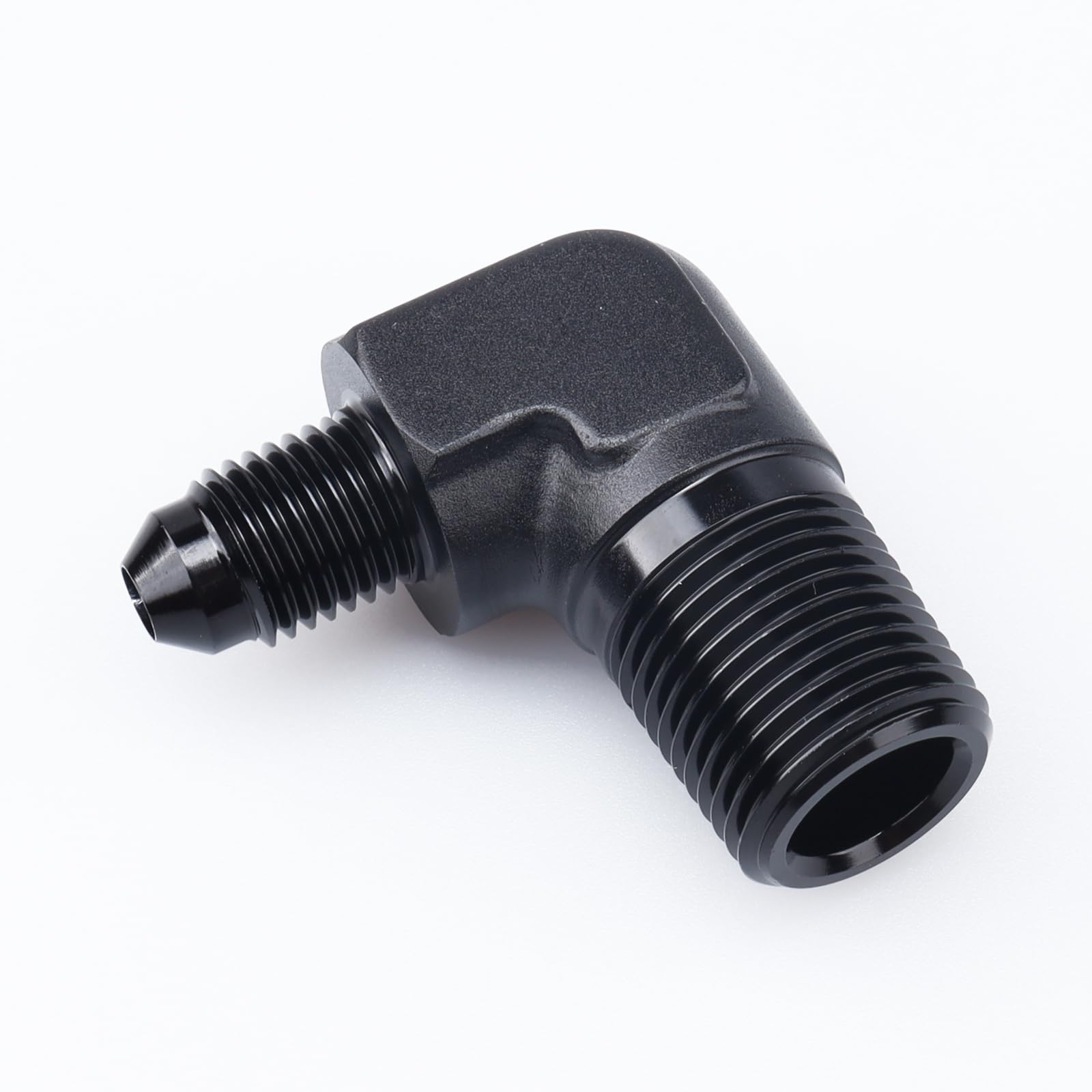 AC PERFORMANCE 90 Degree Elbow -4 AN Male to 3/8  NPT Male Fitting Adapter Connector Aluminum Black