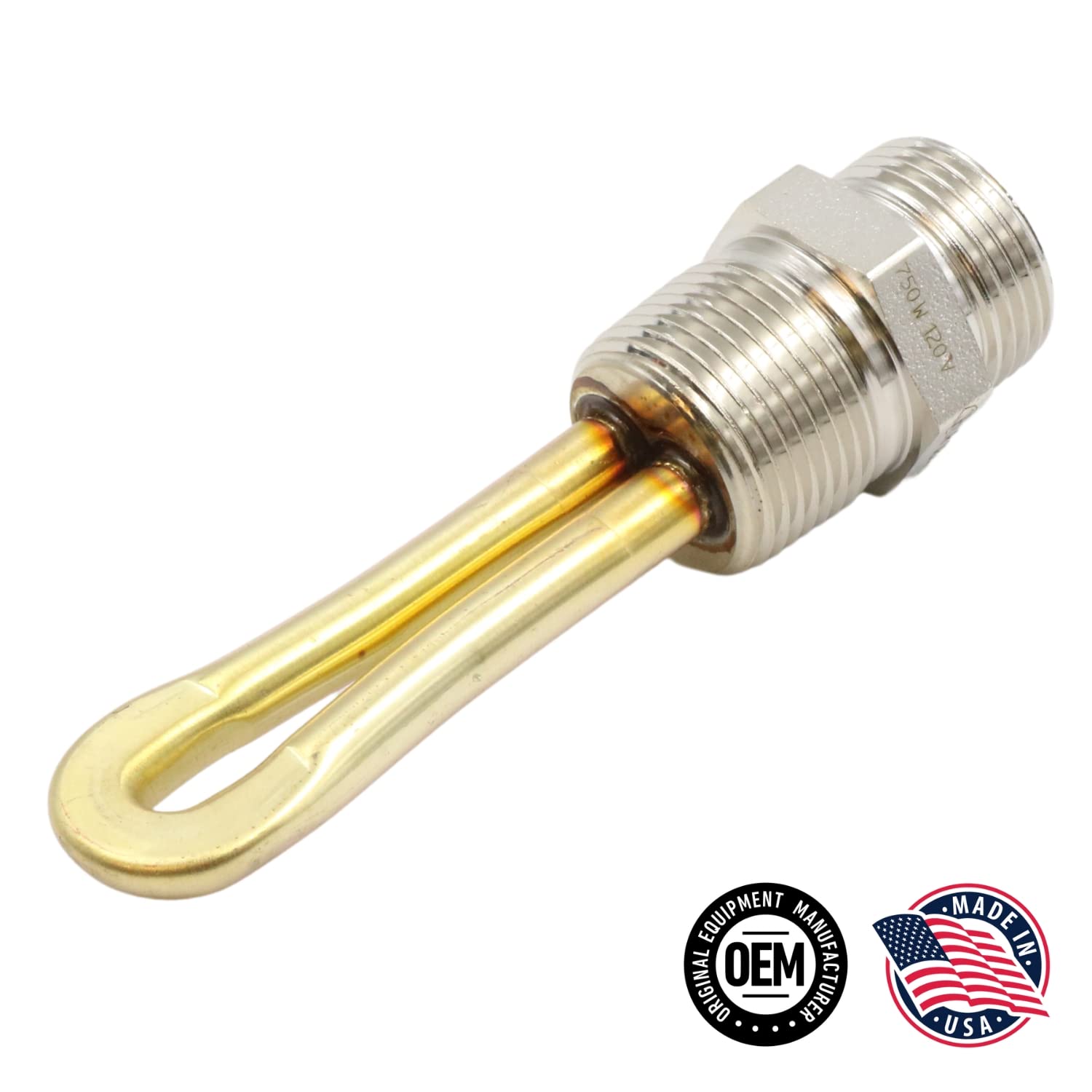 Zerostart 3500022 Engine Block Immersion Heater for Cummins, Paccar, 3/4'' NPT Thread | CSA Approved | 120 Volts | 750 Watts