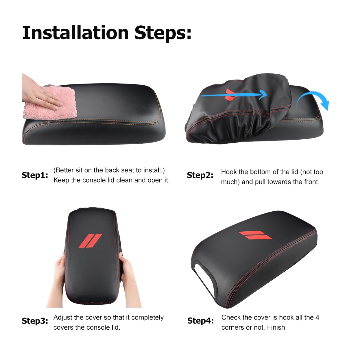 Intget Center Console Cover For Dodge Charger Accessories 2011-2020 2021 2022 2023 For Chrysler 300 2015-2022 Leather Console Li