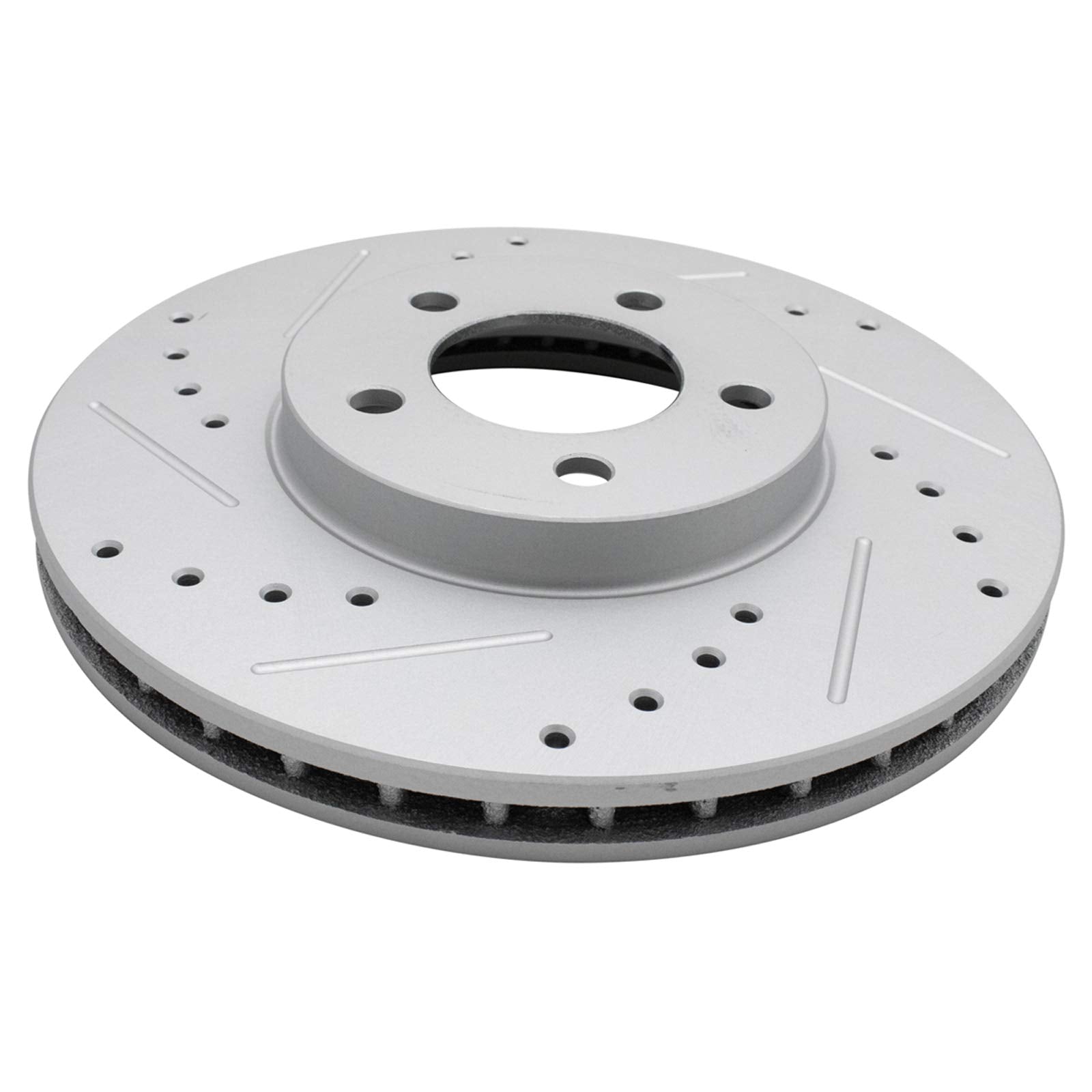 Trq Front Performance Brake Rotor Drilled Slotted Pair Set For 1995-2002 Continental / 1996-1997 Cougar / 2001-2005 Sable / 1996