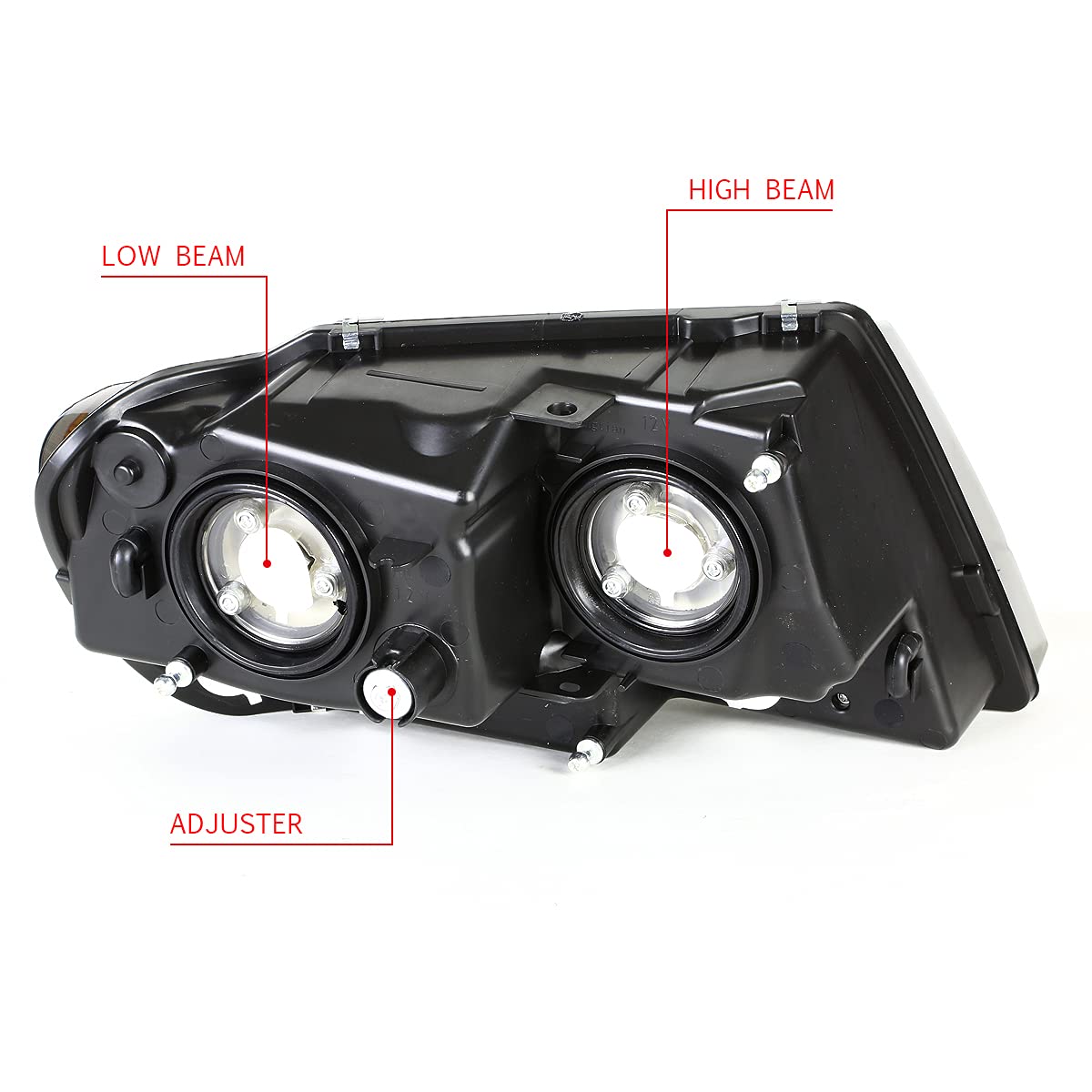 Dna Motoring Hl-Oh-Jgc99-Sm-Am Smoked Amber Headlights Assembly Replacement Compatible With 99-04 Jeep Grand Cherokee