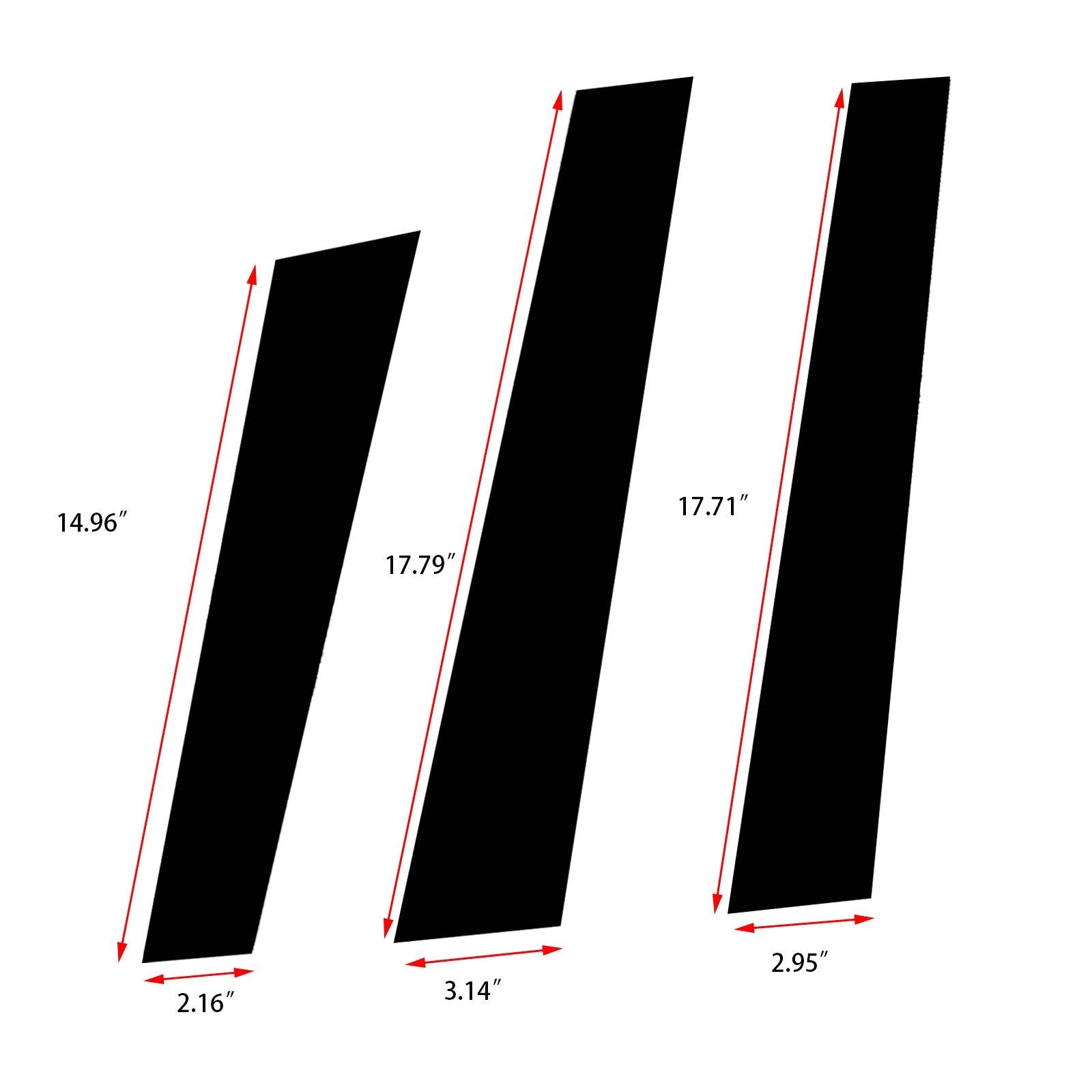 Xotic Tech Pillar Post Side Door Window Cover Trim Pre-Cut Molding, Compatible With Honda Crv 2007-2011 (Glossy Black)