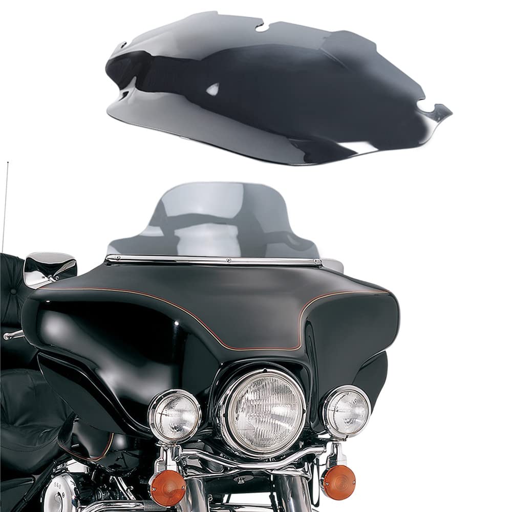 Wynmoto 8' Smoke Tint Windshield Windscreen Wind Splitter Compatible For 96-13 Harley Davidson Touring Street Glide Electra Glide Flhtcu Ultra Classic Glide Flht Flhx Flhxs Flhtk Tri Glide 1996-2013