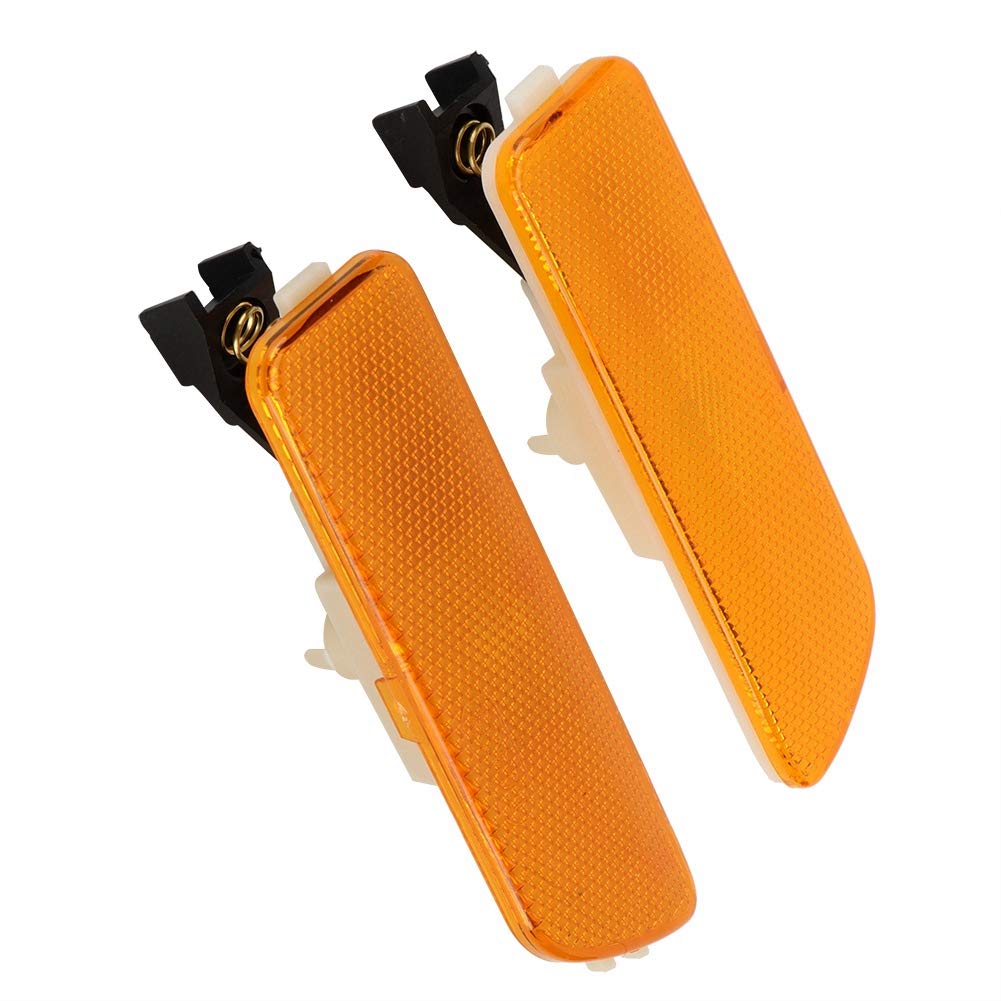 Suuonee Bumper Marker Side Light, 1 Pair Car Smoked Bumper Marker Side Light for GOLF for JETTA MK4 617215181853(Yellow)