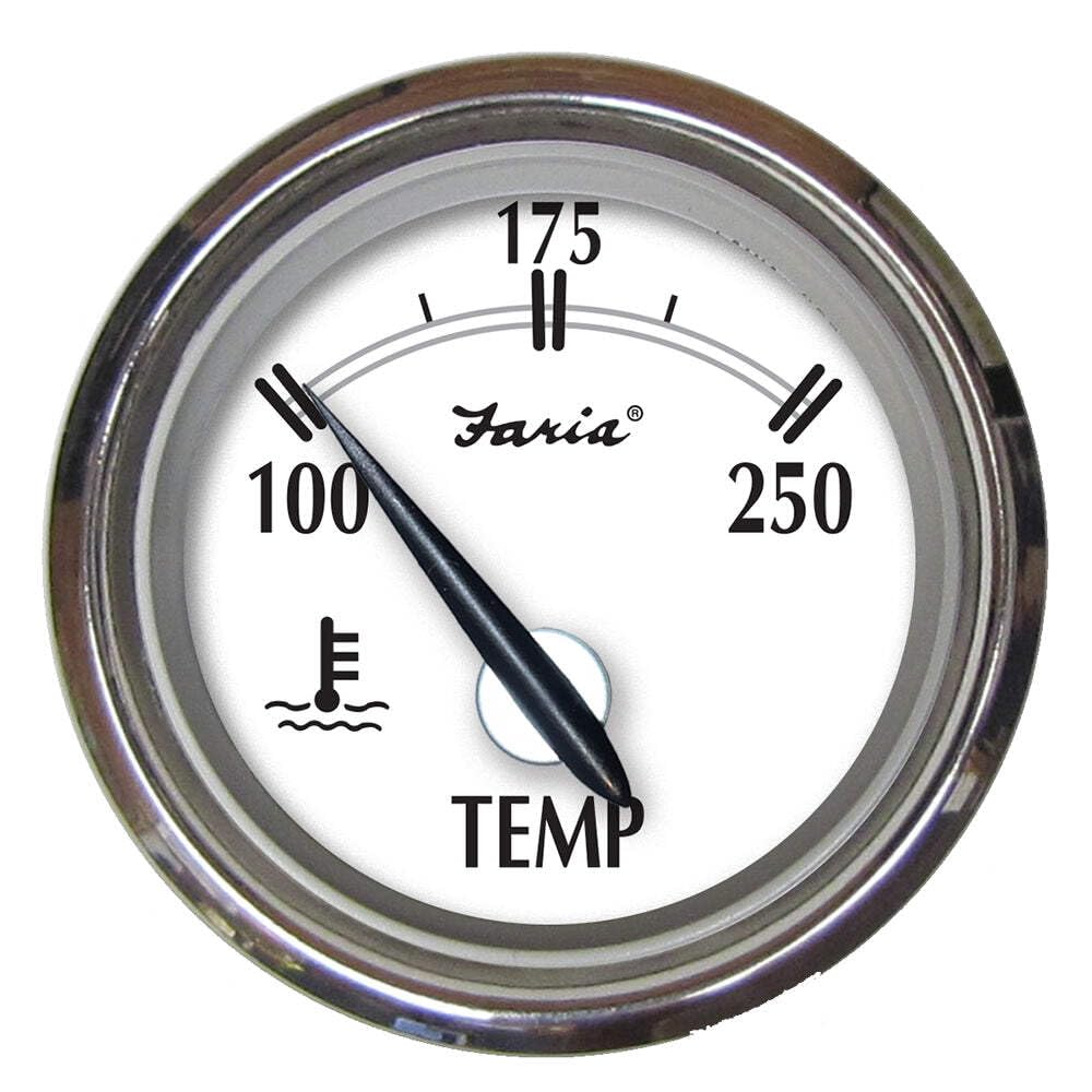 Faria Newport Ss 2 Water Temperature Gauge - 100° To 250° F