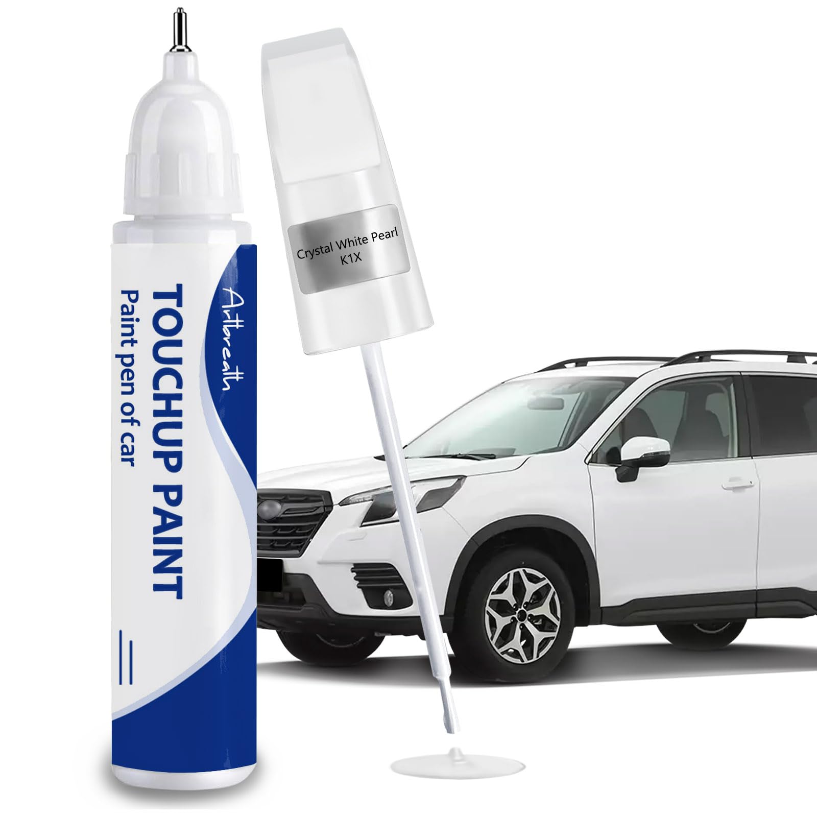Crystal White Pearl(K1X) Touch Up Paint for Subaru-Exact Match-Chips and Nicks Car Paint Scratch Repair Kit Automotive Paint Pen