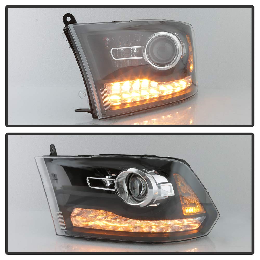 Acanii - For [Oe Projector Style] 2013-2015 Dodge Ram 1500 2500 3500 W/Black Trim Headlight Headlamp Left Driver Side