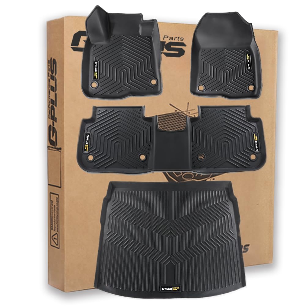 G-PLUS Floor Mats Compatible with Honda CRV 2023 2024 2025(Include Hybird) TPE All Weather Full Cover Protection 4 Piece,Black