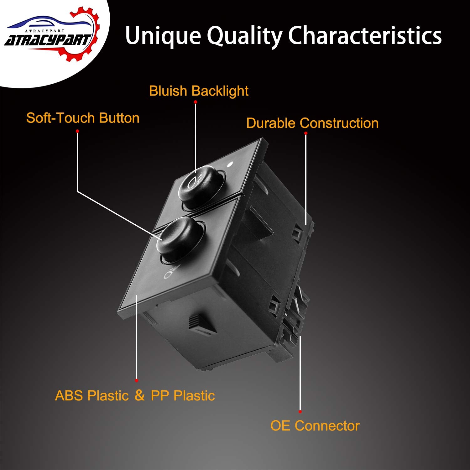 Fog Light Switch Cargo Lamp Switch | For 03-07 Chevy Silverado 1500 2500 3500, Avalanche Suburban 1500 2500, Tahoe, Gmc Sierra 1