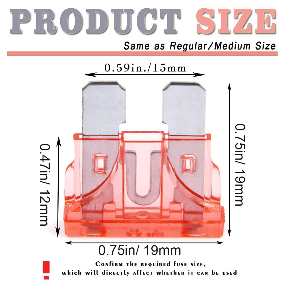 (20 Pcs) 40 Amp Standard Blade Fuse, 40A Automotive Fuse For Car Truck