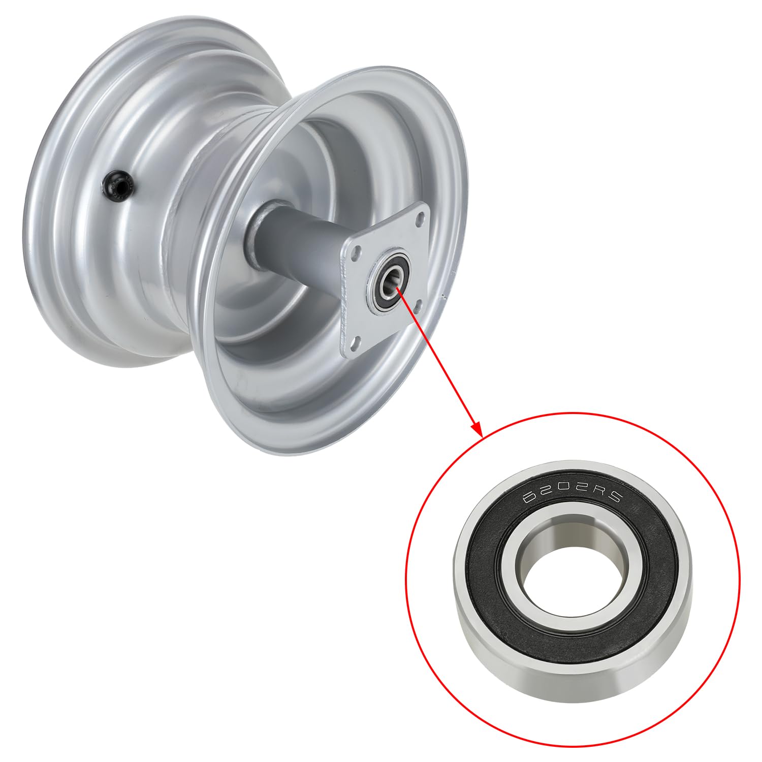 YOXUFA Front Rear Mini Bike Wheel Bearings Replacement for Coleman CT200U CT200U-EX BT200X Baja Warrior MB200 MB165 Massimo Hens