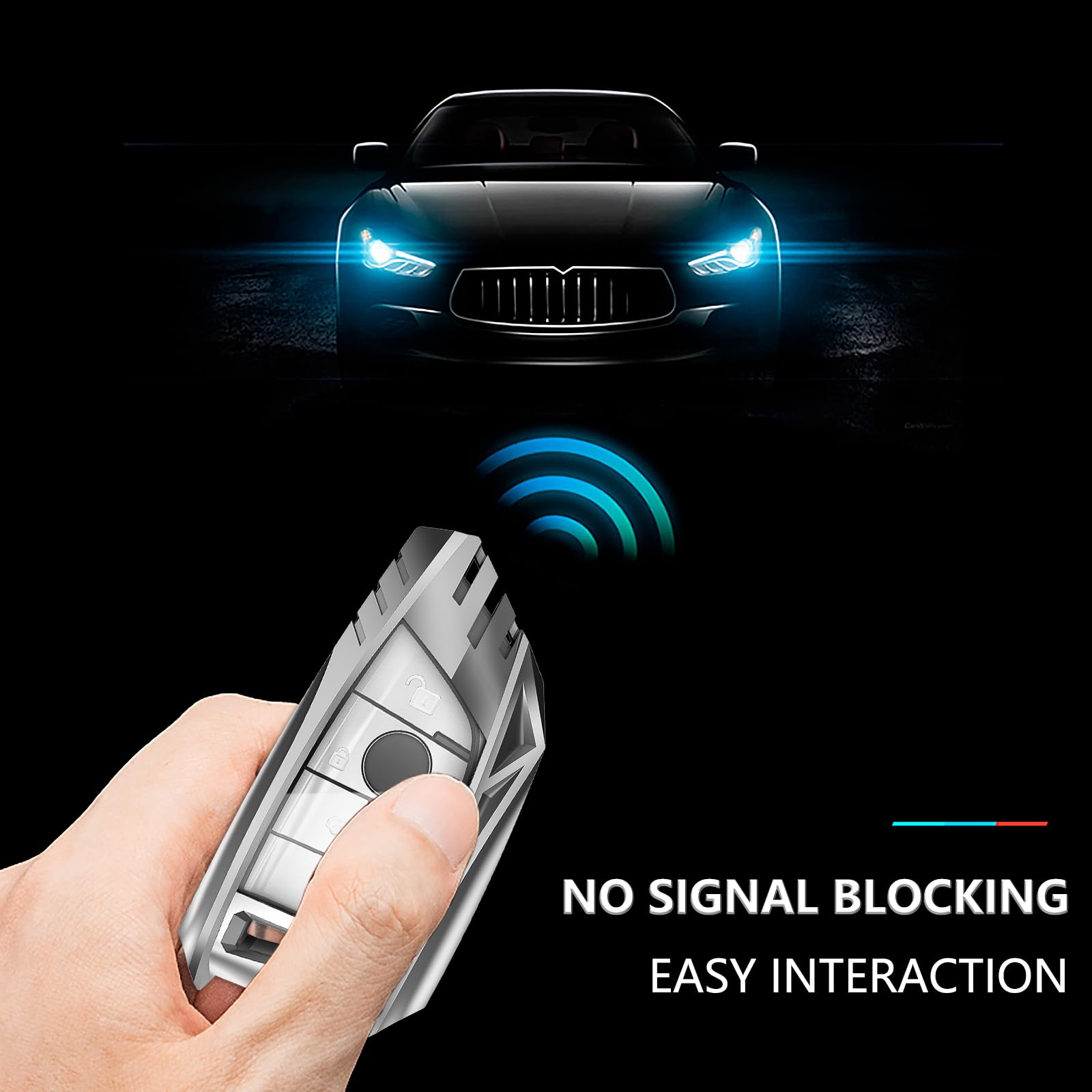 Ocezbiis For Bmw Key Fob Cover,Keychain,Zinc Alloy Protection Car Key Shell Case Compatible With Bmw Holder Smart Remote Keyless