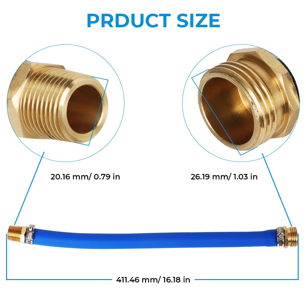 6.0L Oil Cooler Flush Kit With ''T'' Port and Aluminum Anodize Adapter VT365 VT275 replacement for 2003-2010 Ford