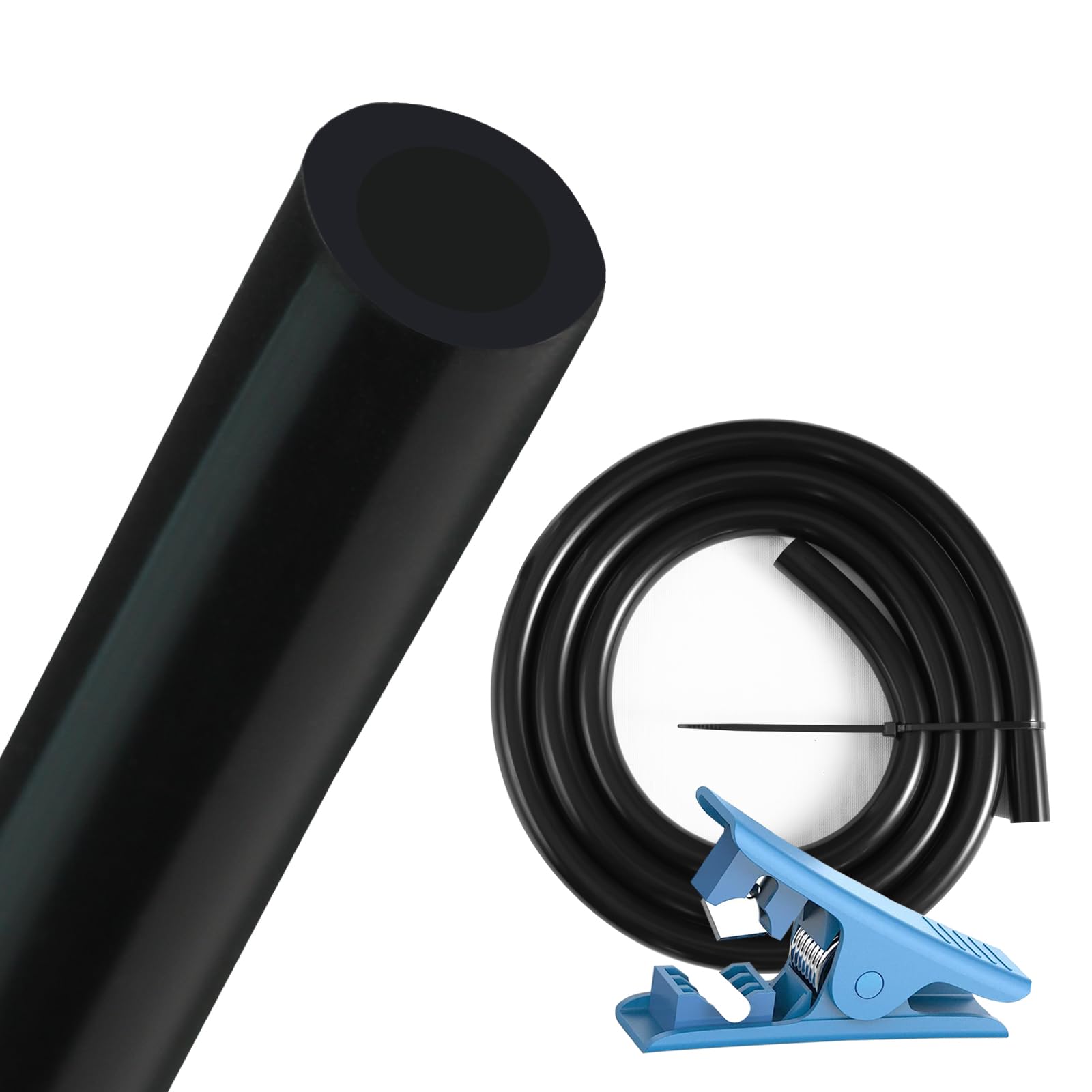 HSDCO 3/8 ID Silicone Vacuum Hose Automotive,10FT High Performance Automotive Vacuum Lines,High Temp Silicone Tubing,Black,Send 