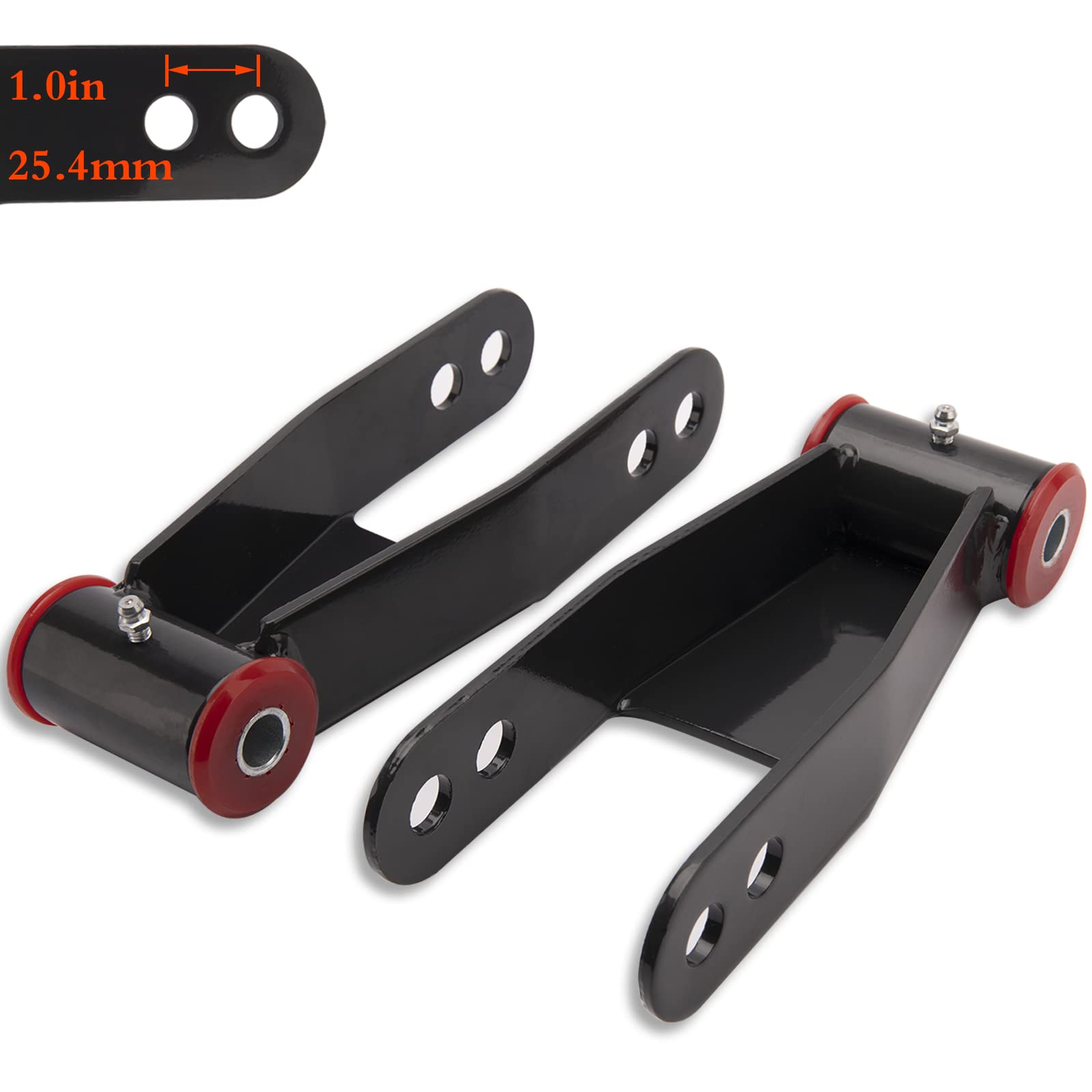 2'' Rear Drop Lowering Shackle - 2 Inch Drop Shackles for Silverado 1500 Sierra 1500 1988-2019, Chevy and GMC C1500 C2500 1988-1