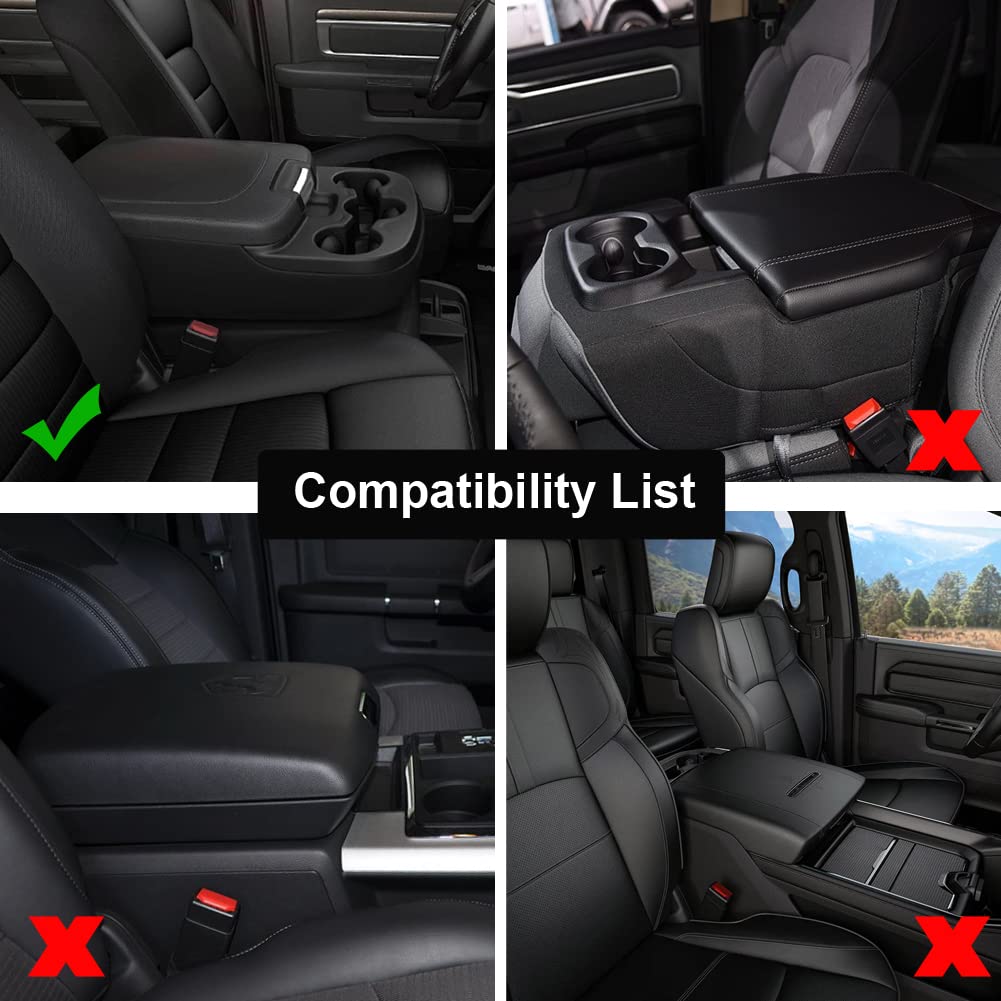 Giant Panda Custom Fit Console Cover For 2013-2018 Ram 1500 & 2013-2024 Ram 2500/3500/1500 Classic Model Jump Seat Console - Neo