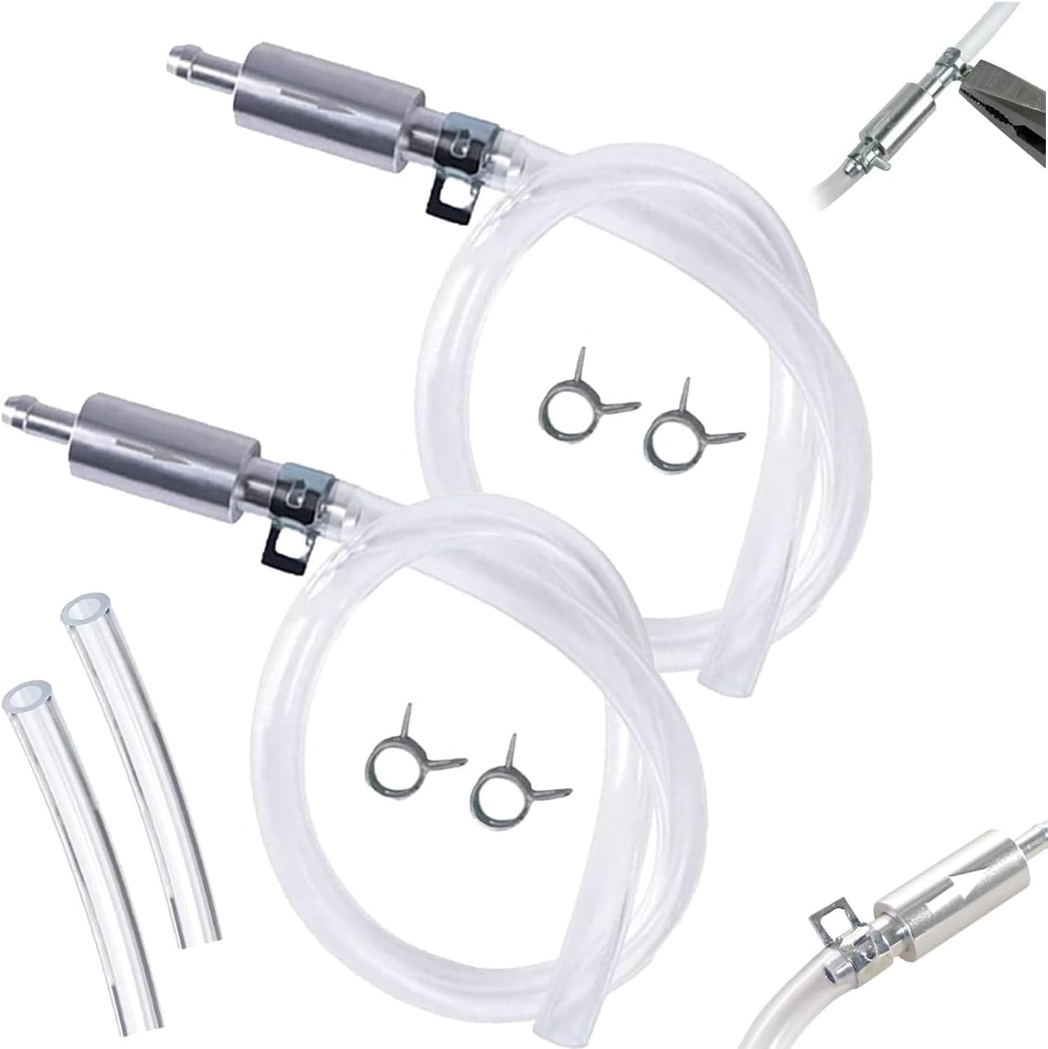 2 PCS Brake Bleeder Hose,Motorcycle Brake Bleeder Kit, One Way Check Valve Tube Bleeding Tool Kit for Hydraulic System Bleeding 
