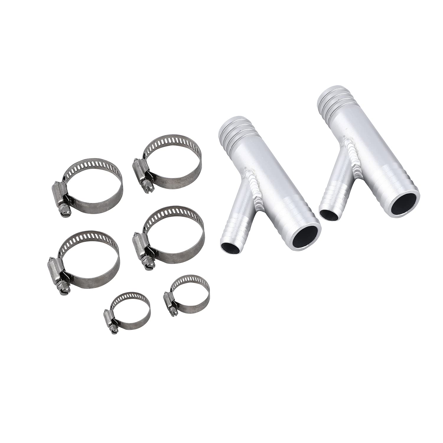 GRT A Pair 1 INCH to 5/8 CAB Heater Y Fittings UTV SXS RZR CAN AM Polaris Made from Aluminum