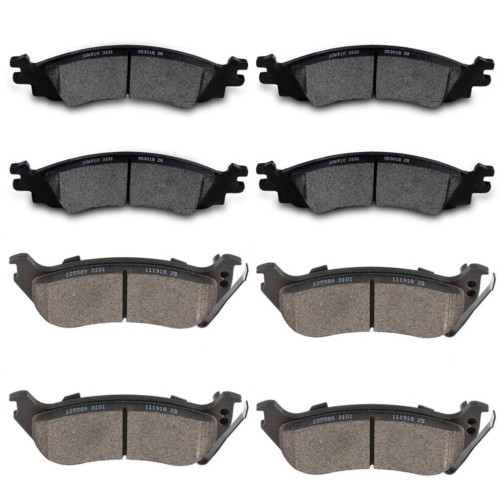 Scitoo D1158 D1109 Front Rear Brake Pads Sets Fit For Ford For Explorer 2006-2010,For Ford For Explorer Sport Trac 2007-2010,For