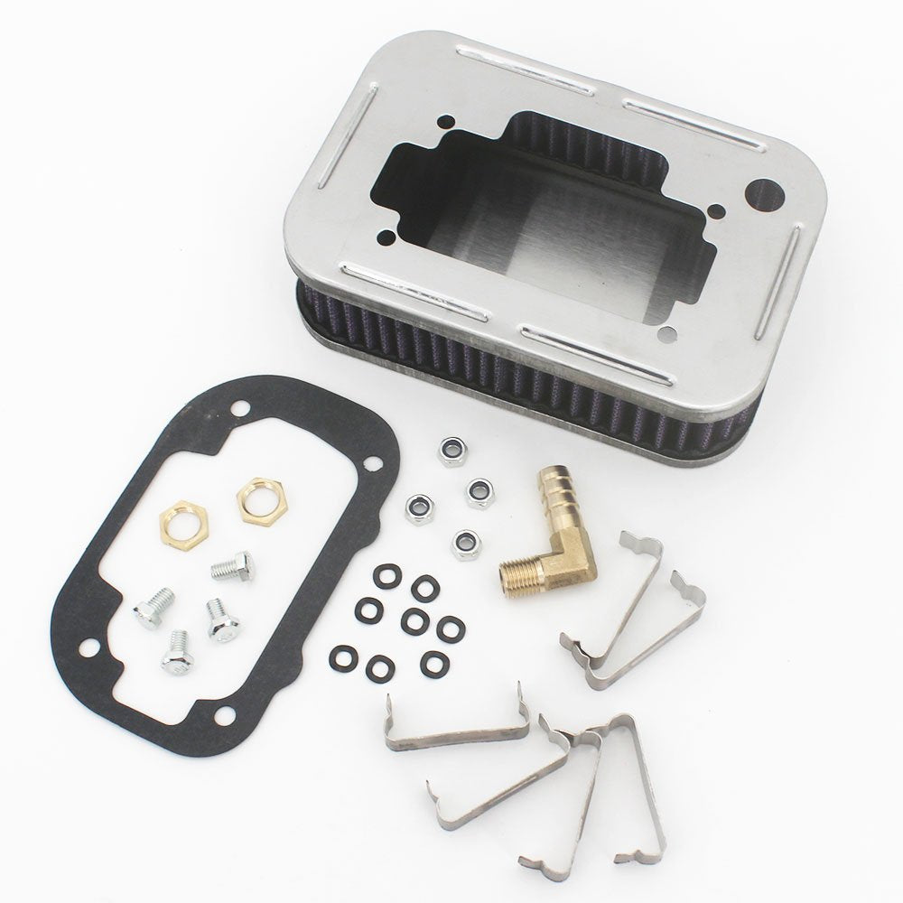 Kipa Air Filter Assembly For Carburetor 32/36 Dgv Dgav Dgev 38 Dgas Washable Air Filter Cleaner 1 7/8 Tall Replace Oem Part Number 99217.331 99217-331 56-1030 561030 Stainless Metal Plate