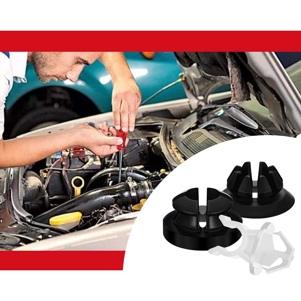 30Pcs Hood Prop Rod Holder Clips, Car Engine Hood Stay Clips, Hood Support Prop Rod Holder, Black White Hood Rod Clip Compatible