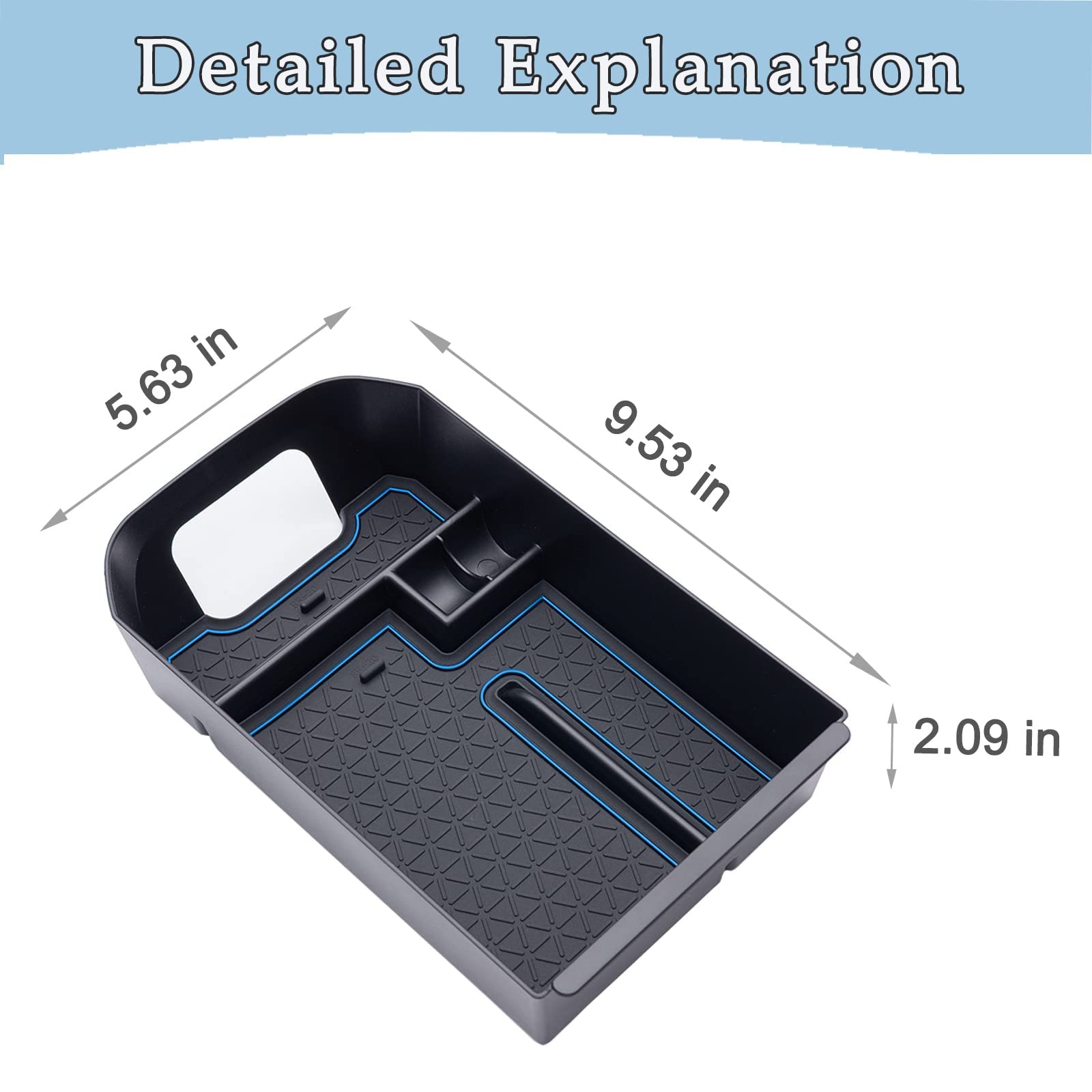 Jdmcar Center Console Tray Organizer Compatible With Toyota Rav4 Accessories 2019-2024 2025, And 2021-2025 Rav-4 Prime Armrest I