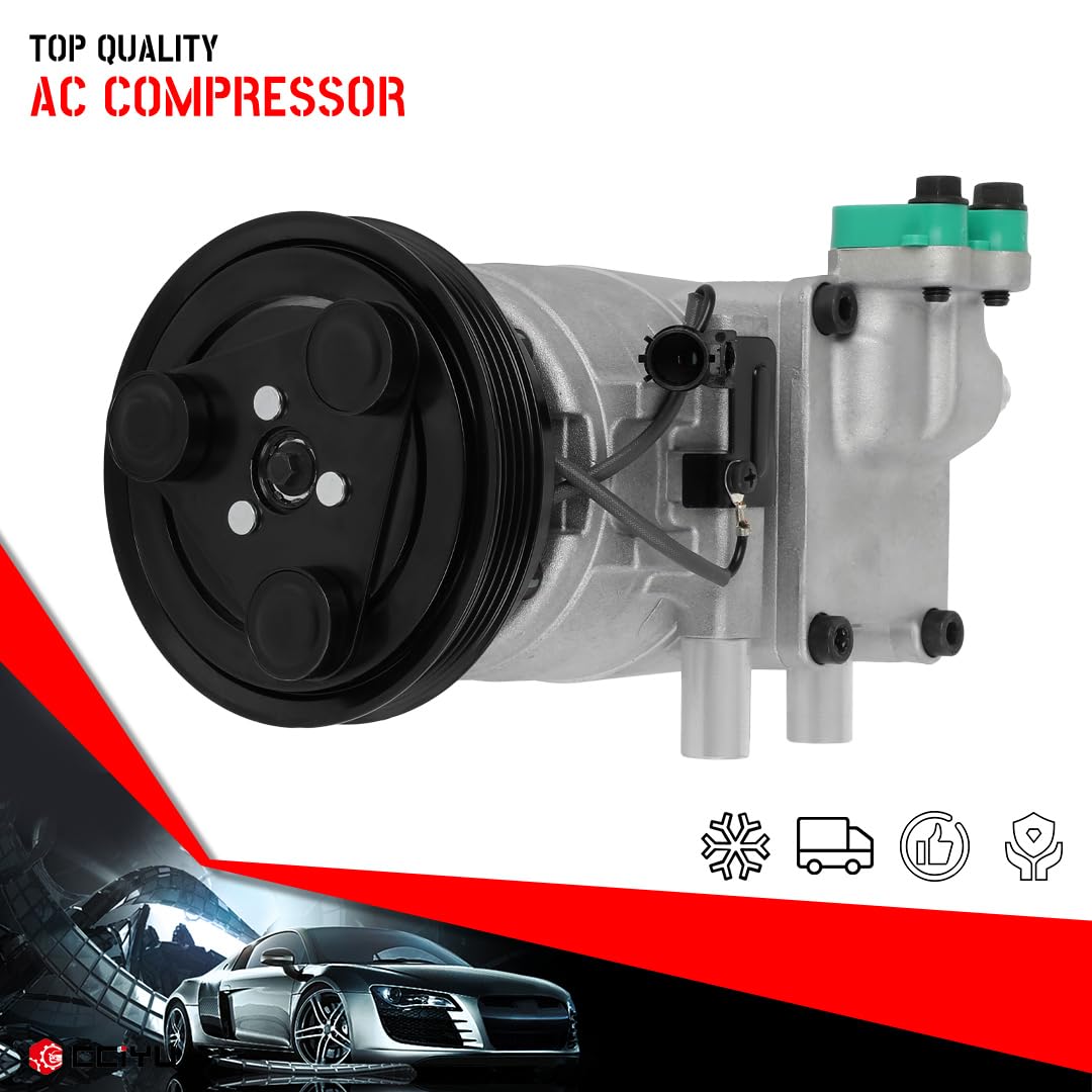 cciyu Air Conditioning Compressor 2001-2005 Fit for Hyundai Accent 1.6L AC Compressor Pump