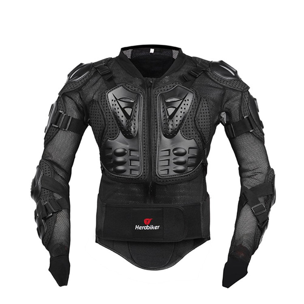 HEROBIKER Motorcycle Full Body Armor Jacket spine chest protection gear Motocross Motos Protector Motorcycle Jacket Armour (Larg